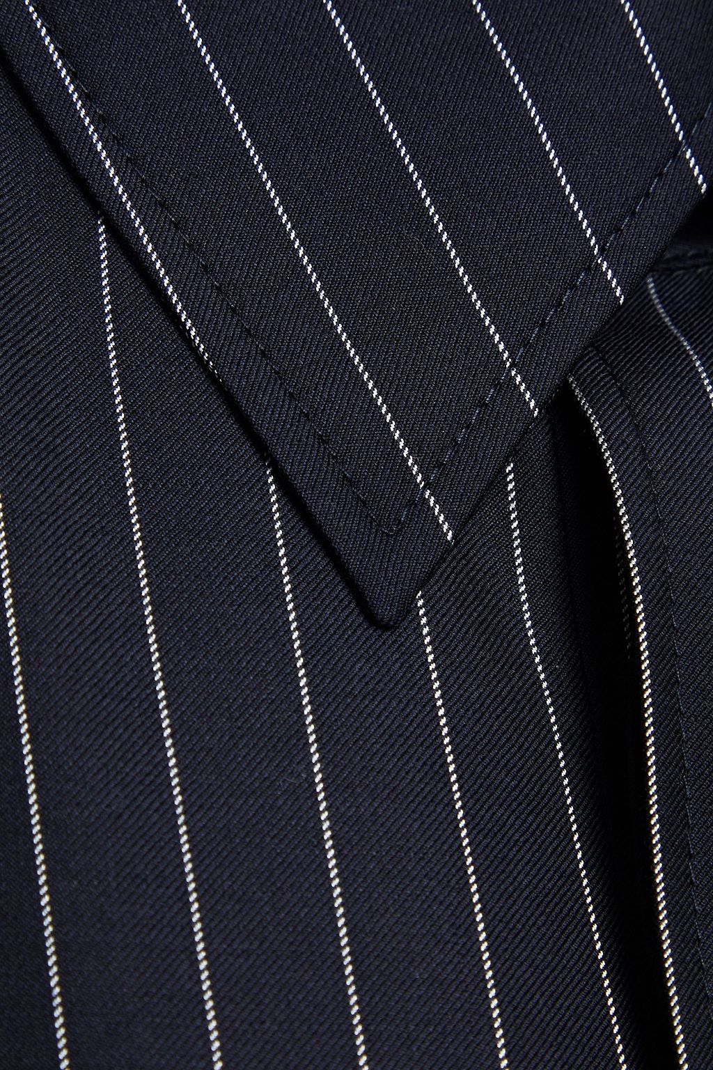 BALENCIAGA Pinstriped wool and cashmere-blend twill shirt