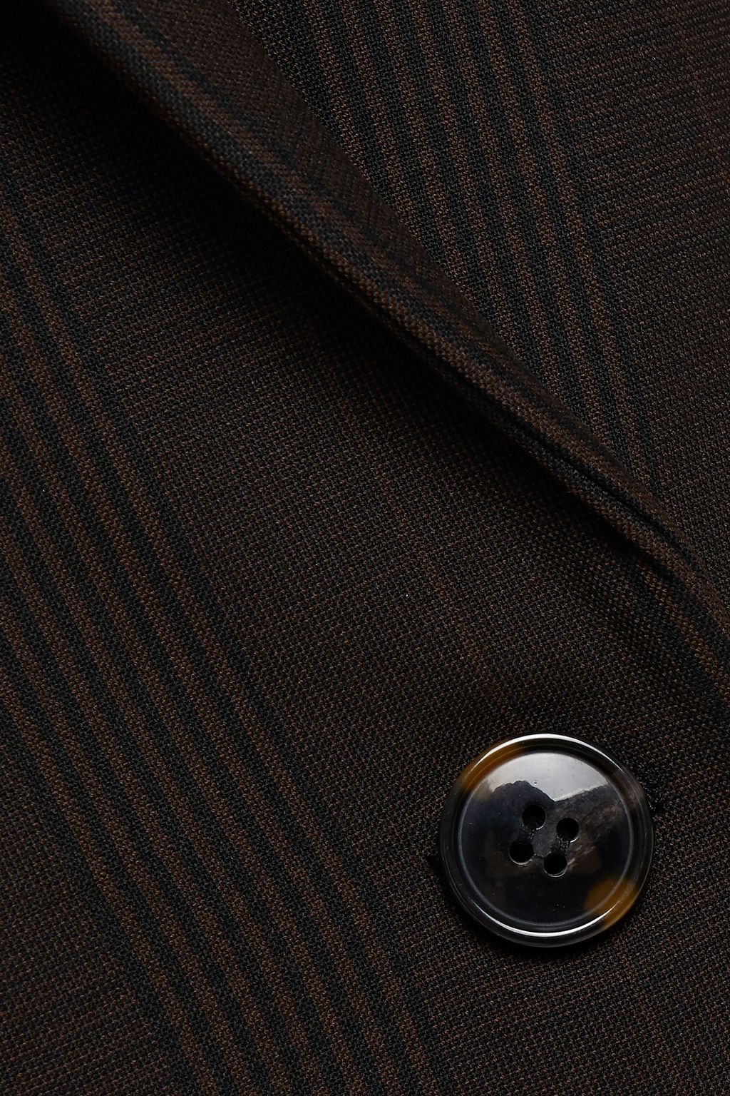 GANNI Double-breasted Prince of Wales checked woven blazer