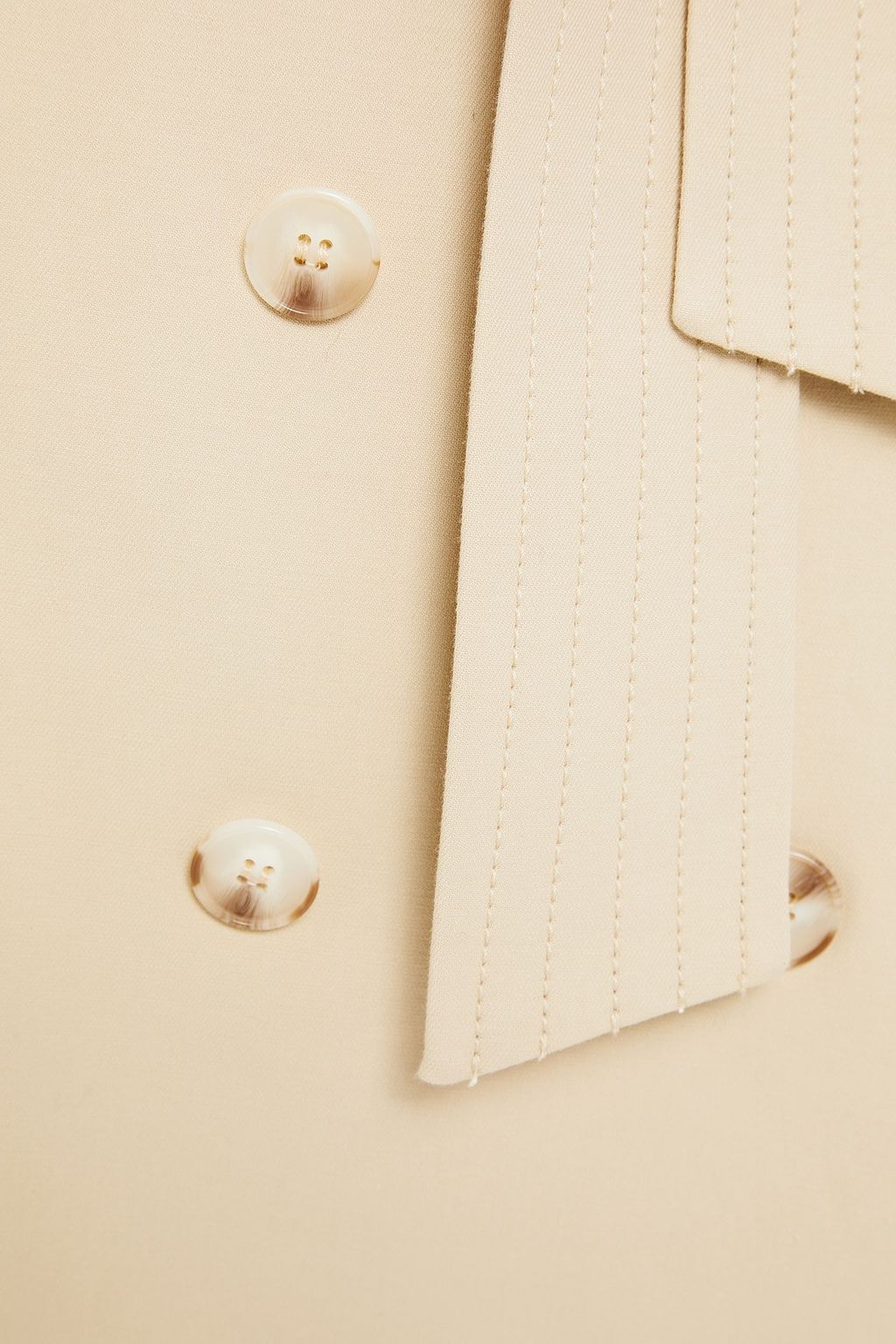 BA&SH Week belted button-detailed stretch-cotton pencil skirt