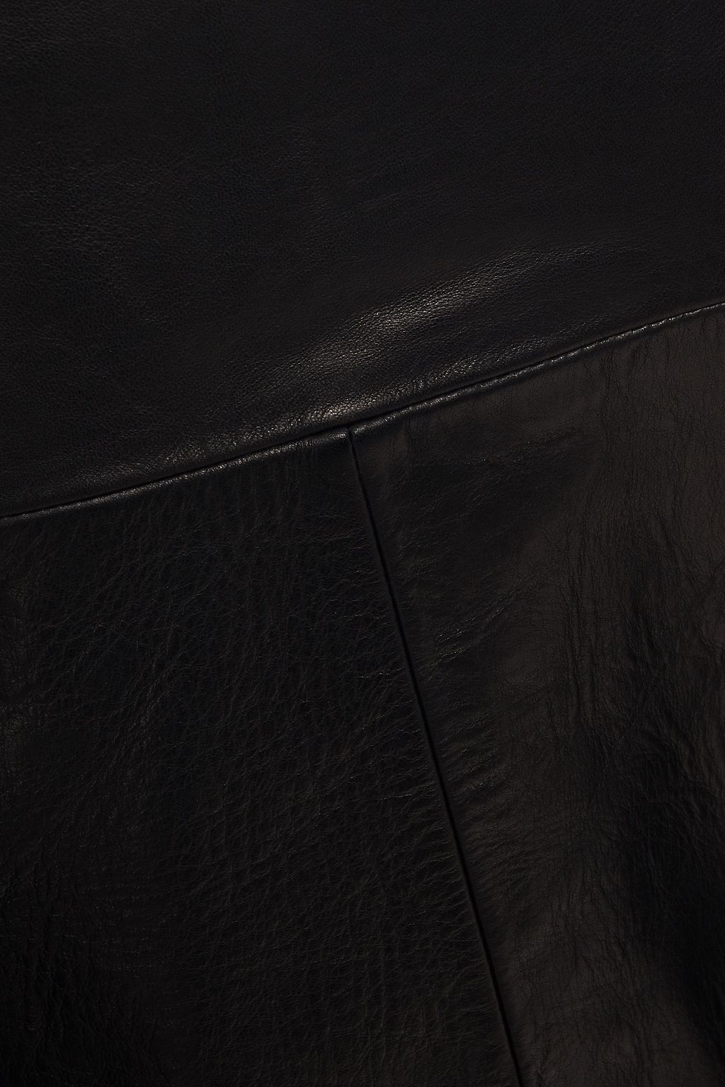 BALENCIAGA Fluted leather skirt