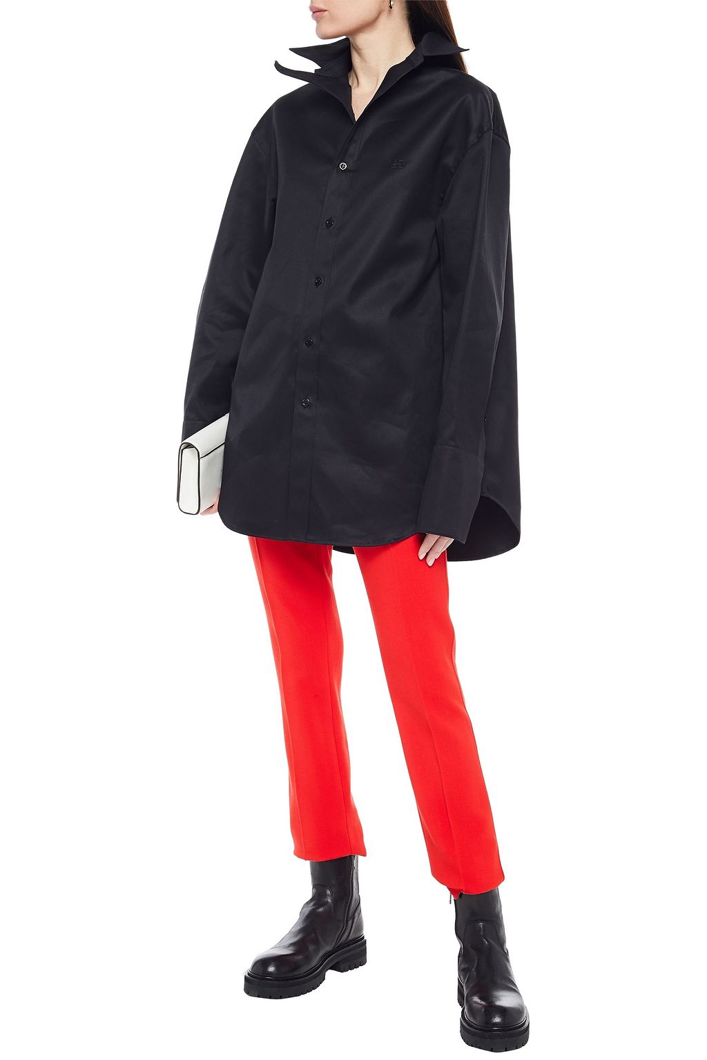 BALENCIAGA Oversized printed cotton-twill shirt