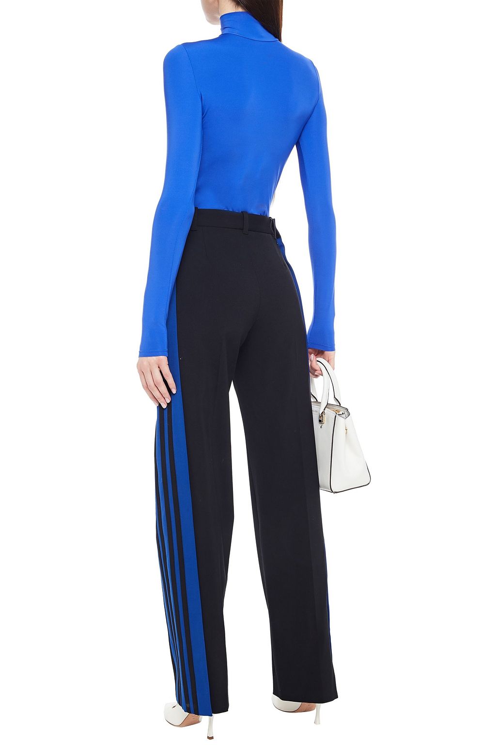 BALENCIAGA Striped twill wide-leg pants