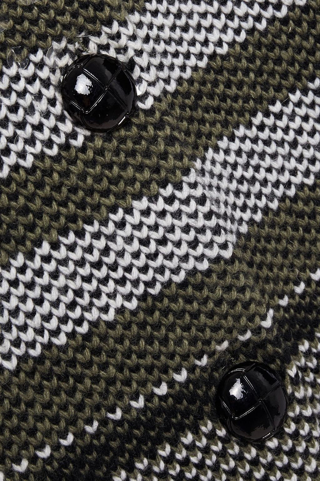 GANNI Sequin-embellished wool-blend jacquard cardigan