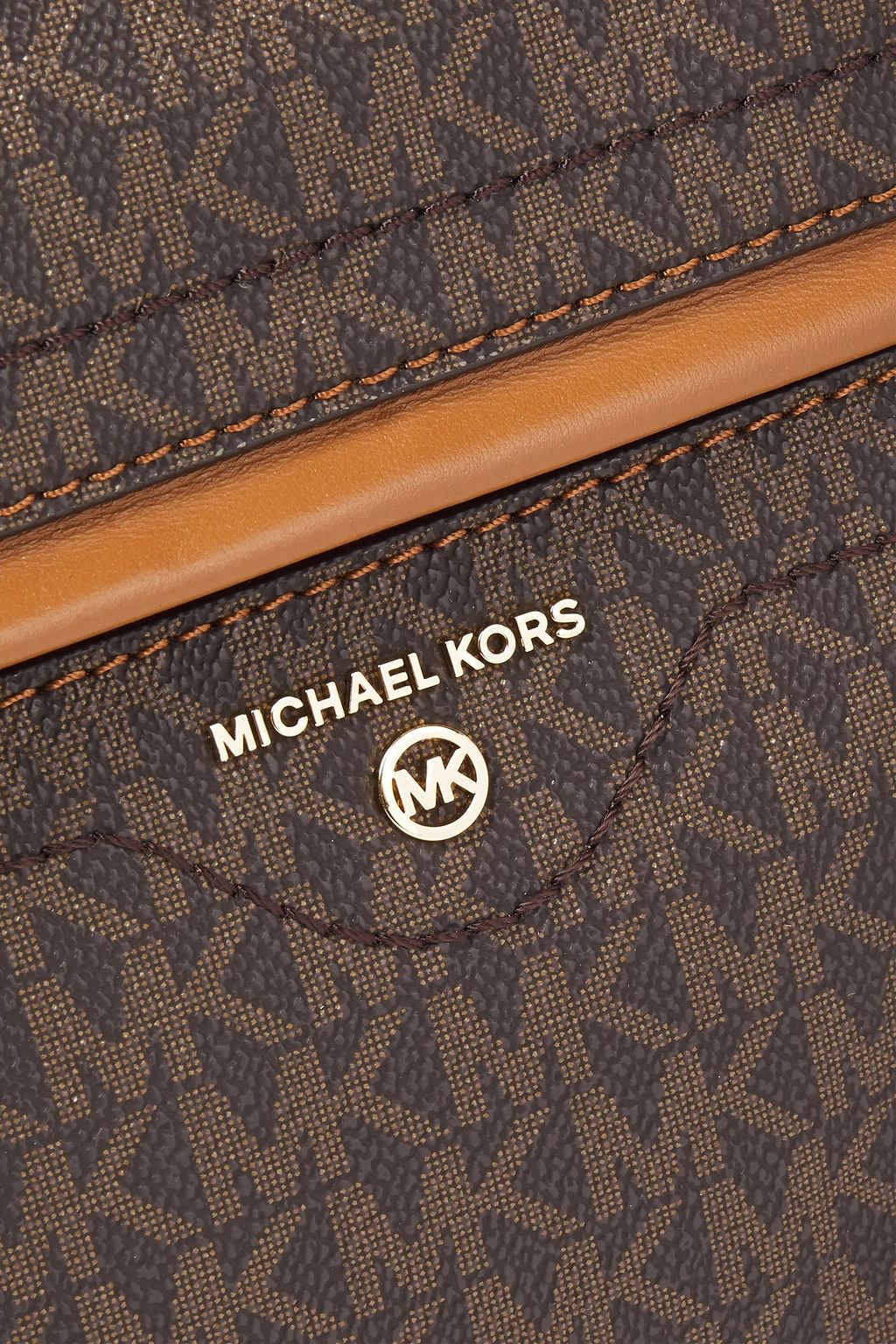 MICHAEL MICHAEL KORS Two-tone logo-print faux leather tote