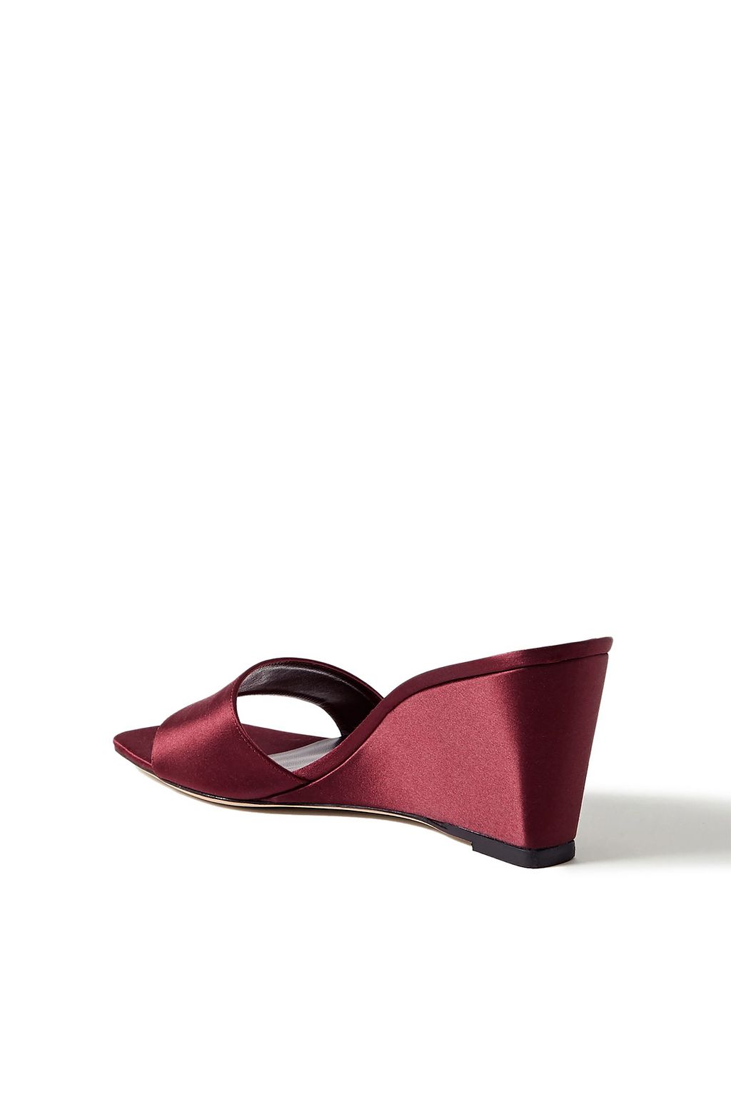 STAUD Billie satin wedge mules