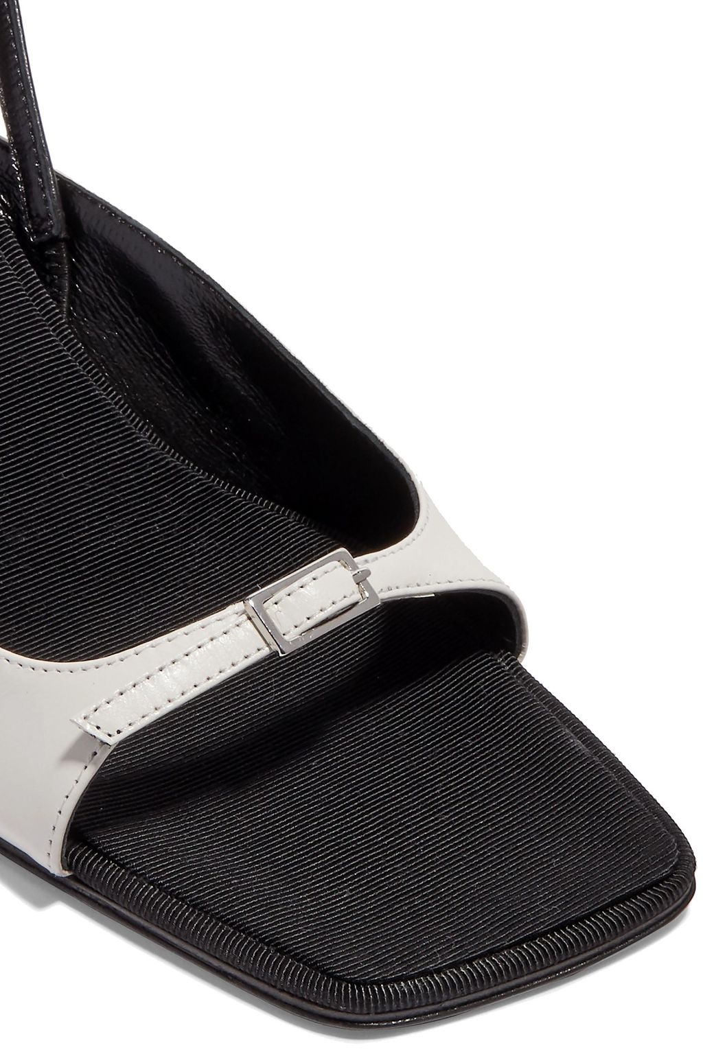 THE ROW Zweifarbige Slingback-Sandalen aus Leder