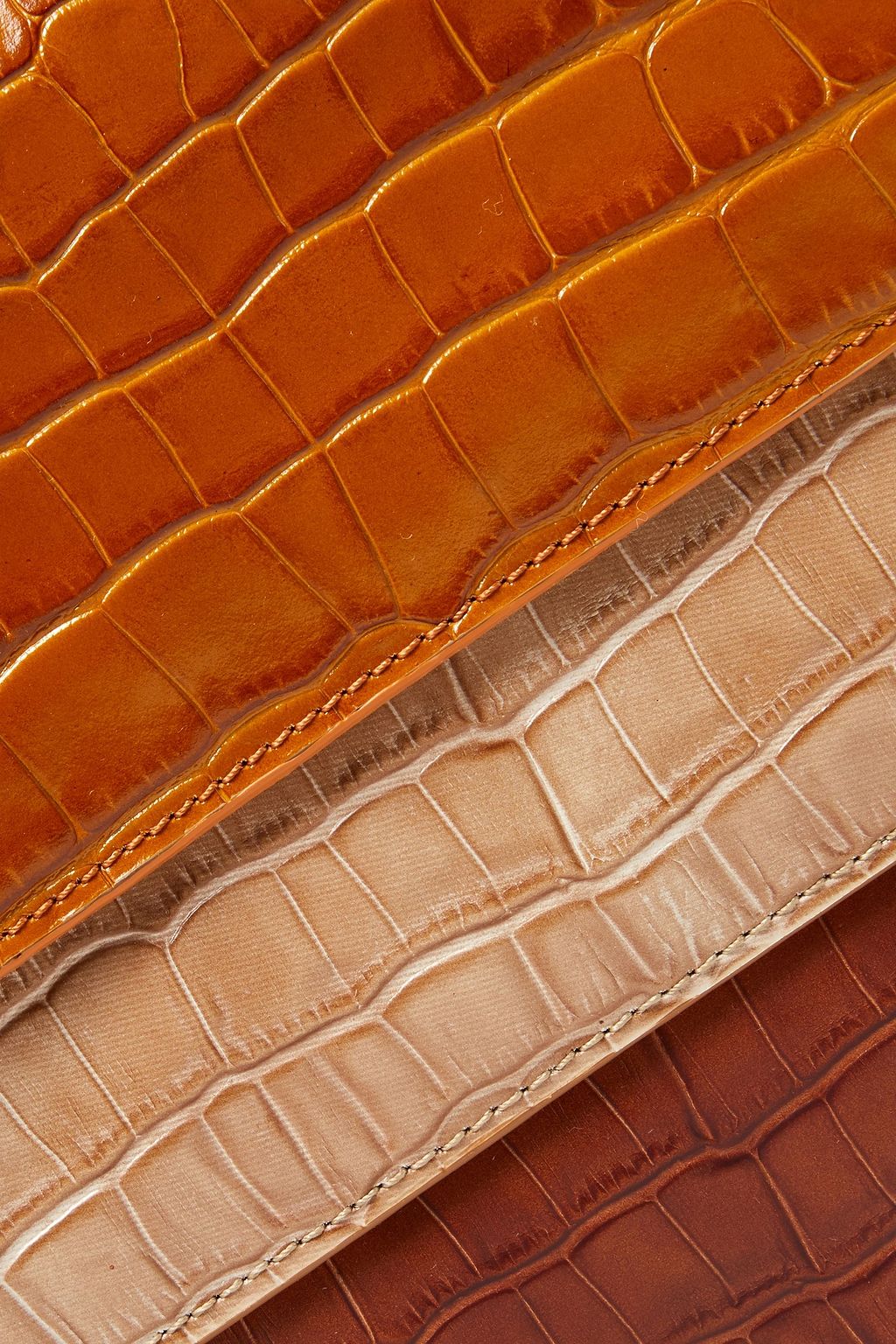 REJINA PYO Ana color-block croc-effect leather shoulder bag