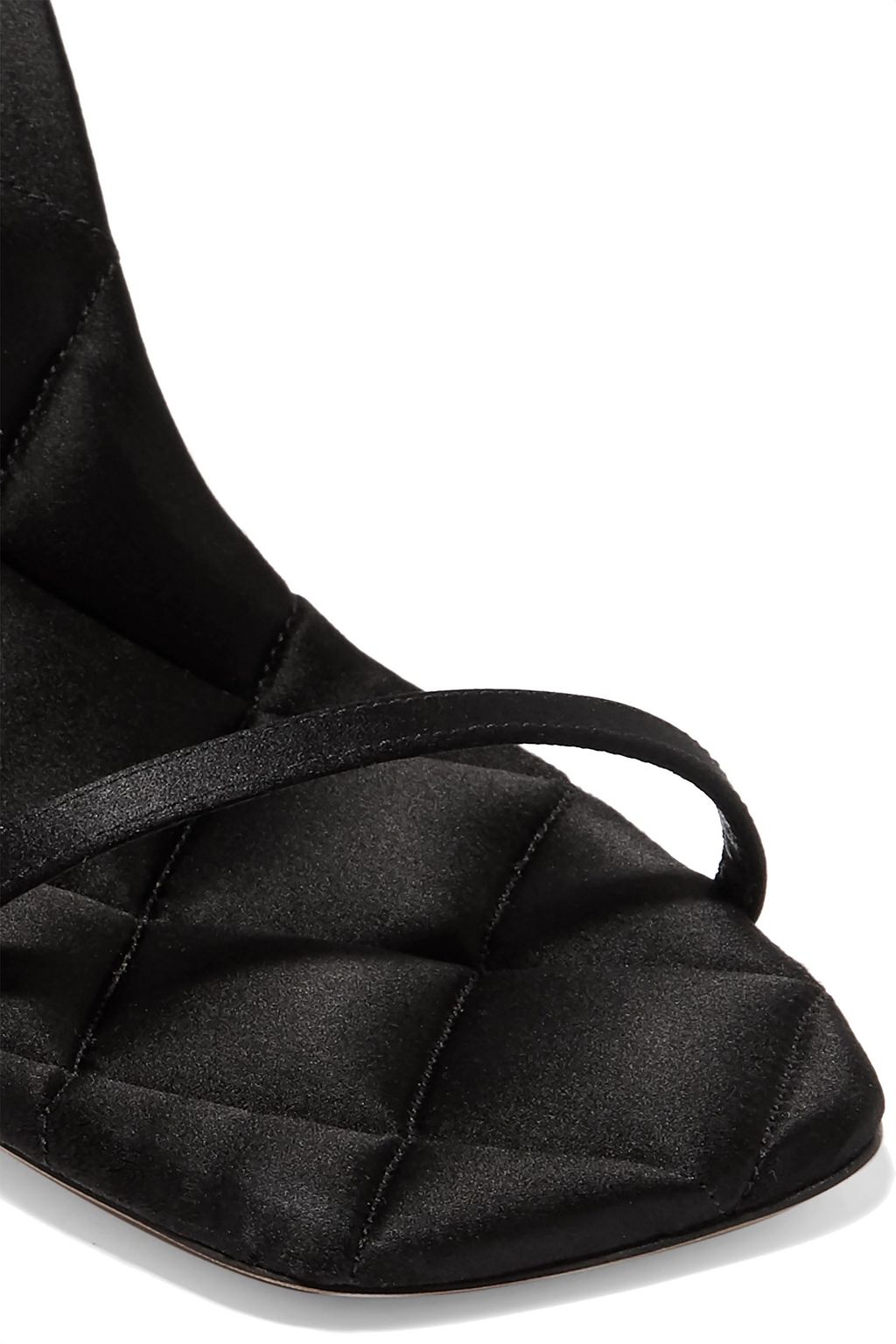 DRIES VAN NOTEN Quilted satin slingback sandals