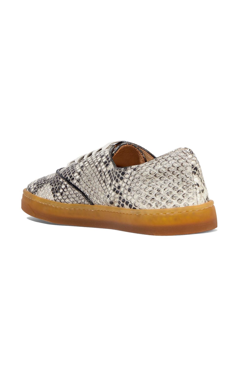 GABRIELA HEARST Marcello snake-effect leather sneakers