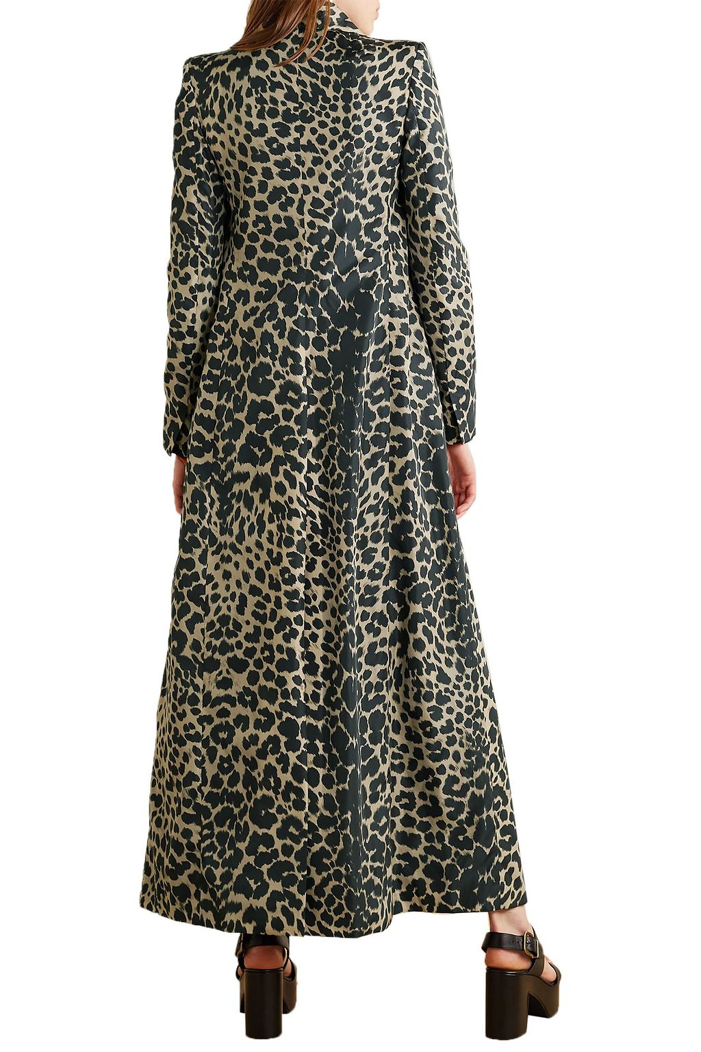 DRIES VAN NOTEN Leopard-print shell trench coat
