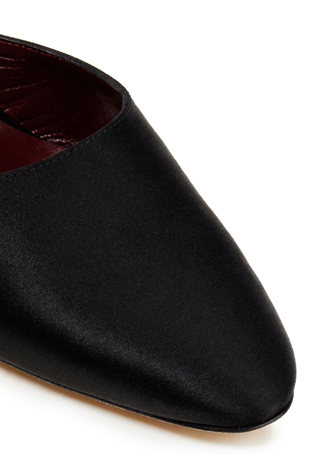 STAUD Carla beaded satin pumps