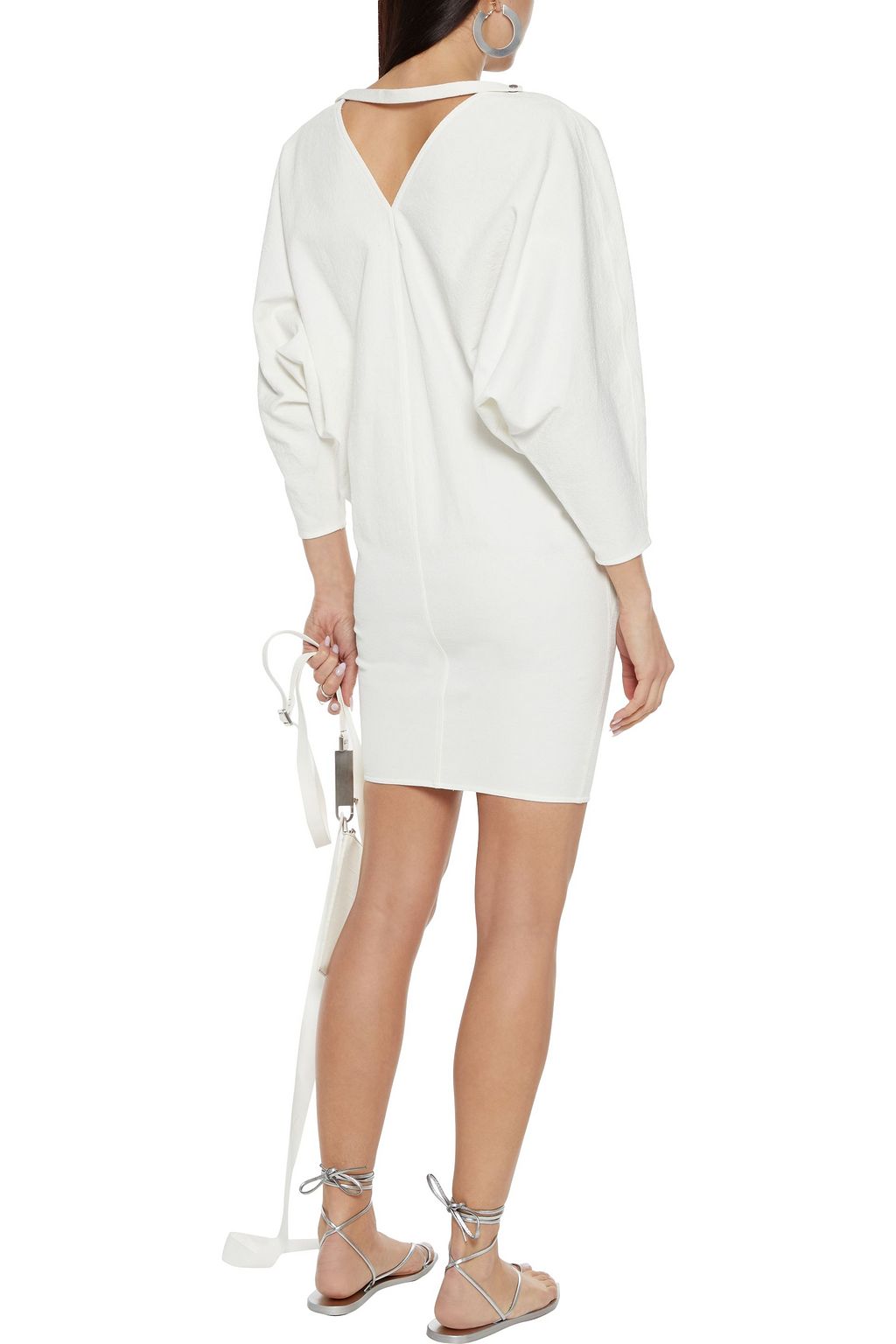 RICK OWENS Release textured cotton-blend mini dress