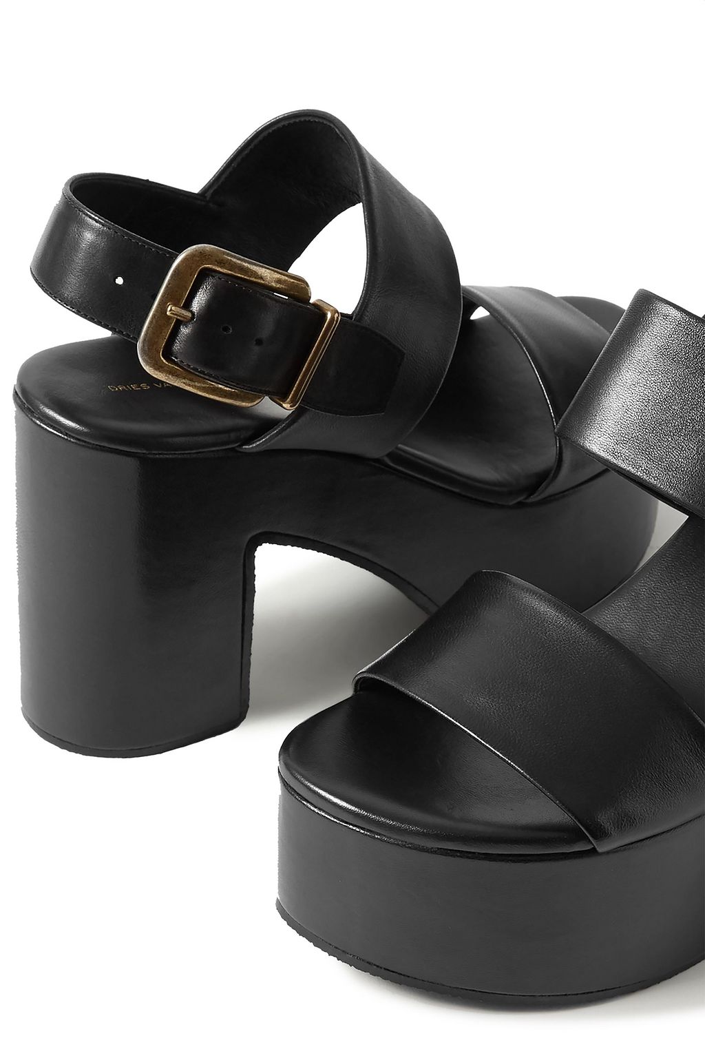 DRIES VAN NOTEN Leather platform sandals