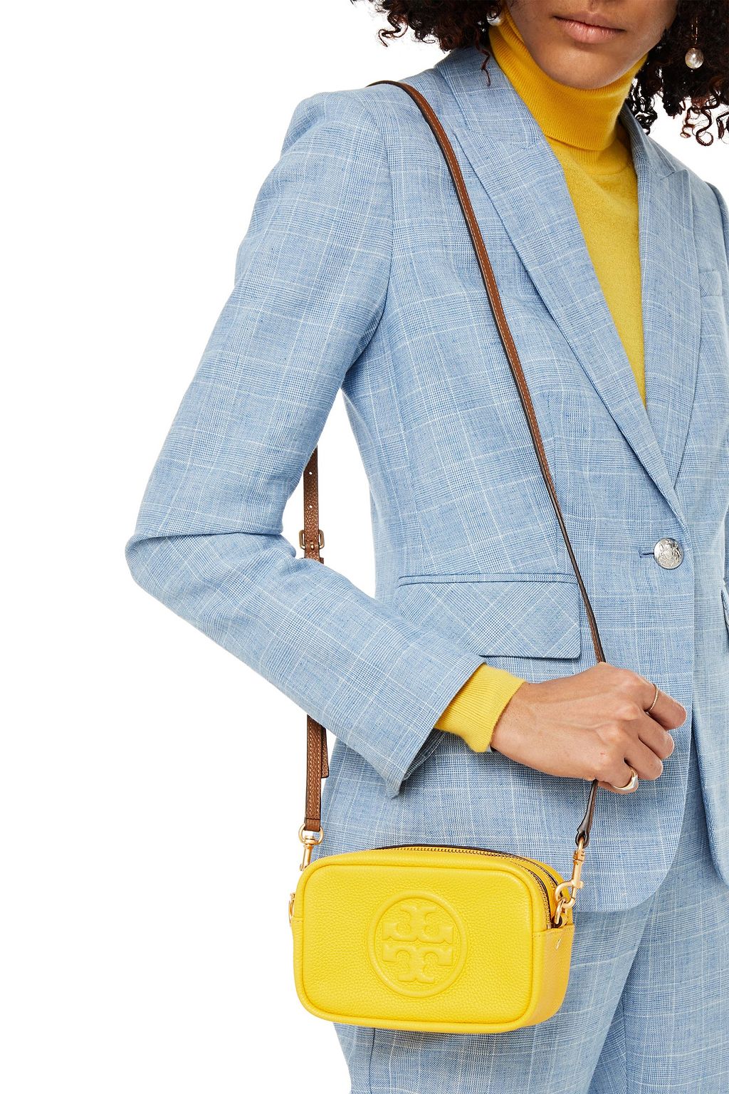 TORY BURCH Perry Bombe mini embossed leather shoulder bag