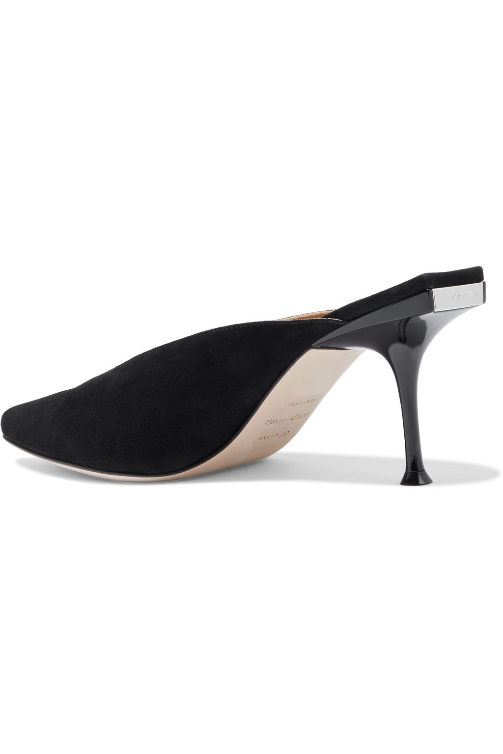 SERGIO ROSSI sr Milano PVC-trimmed suede mules