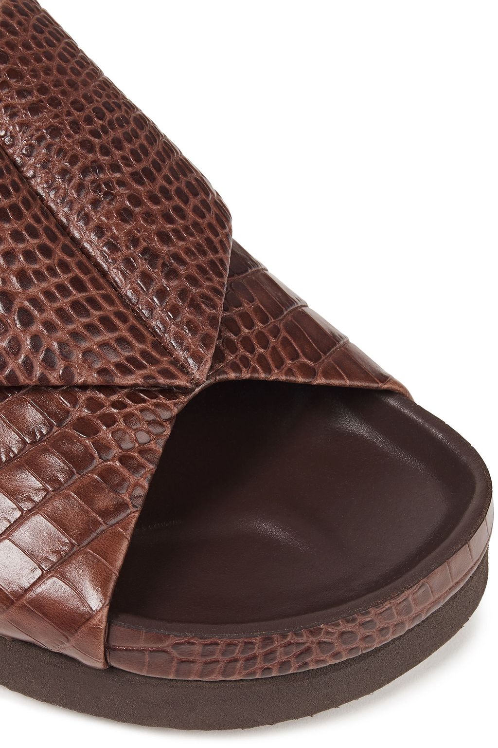CO Croc-effect leather slides