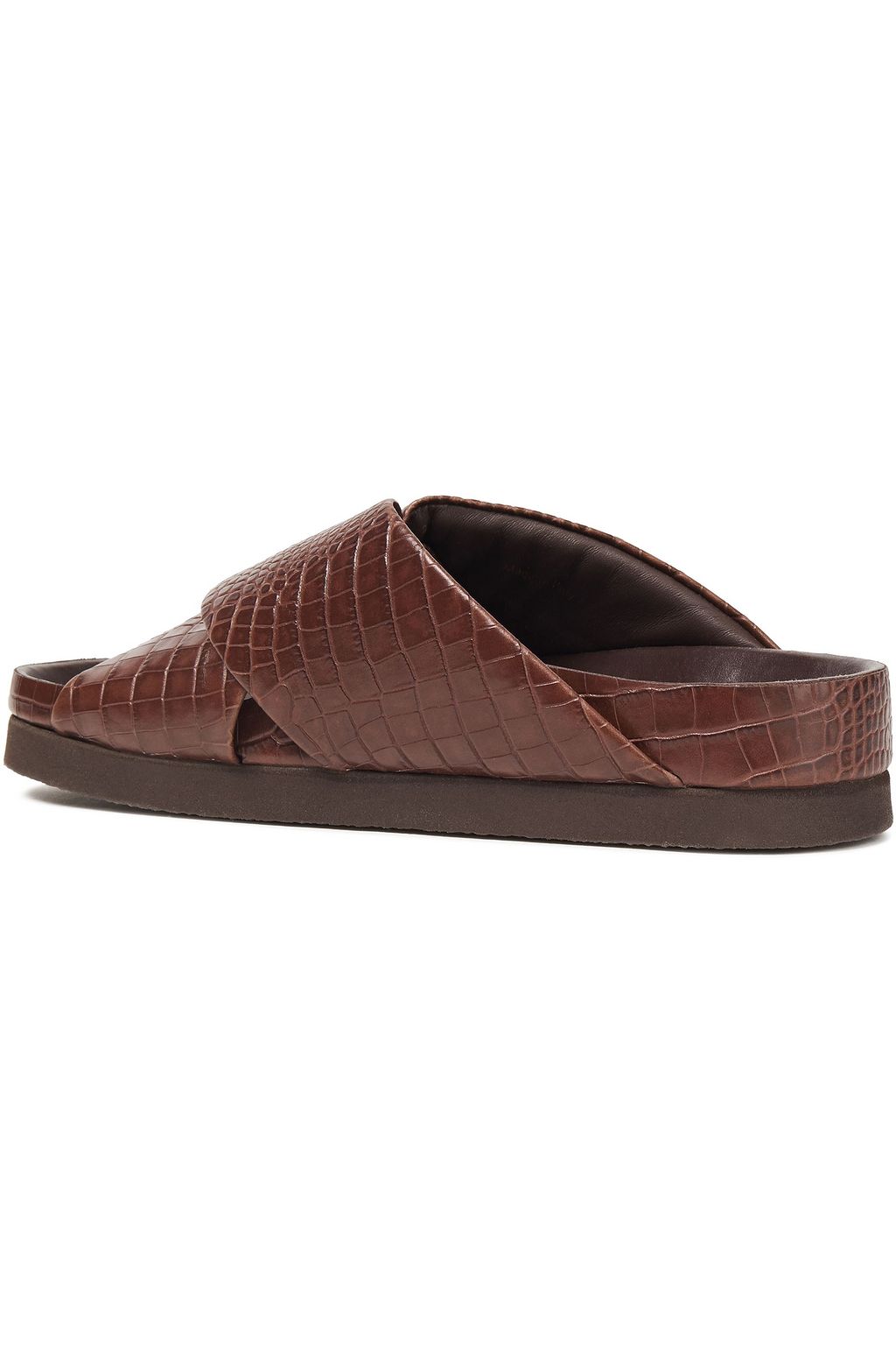 CO Croc-effect leather slides