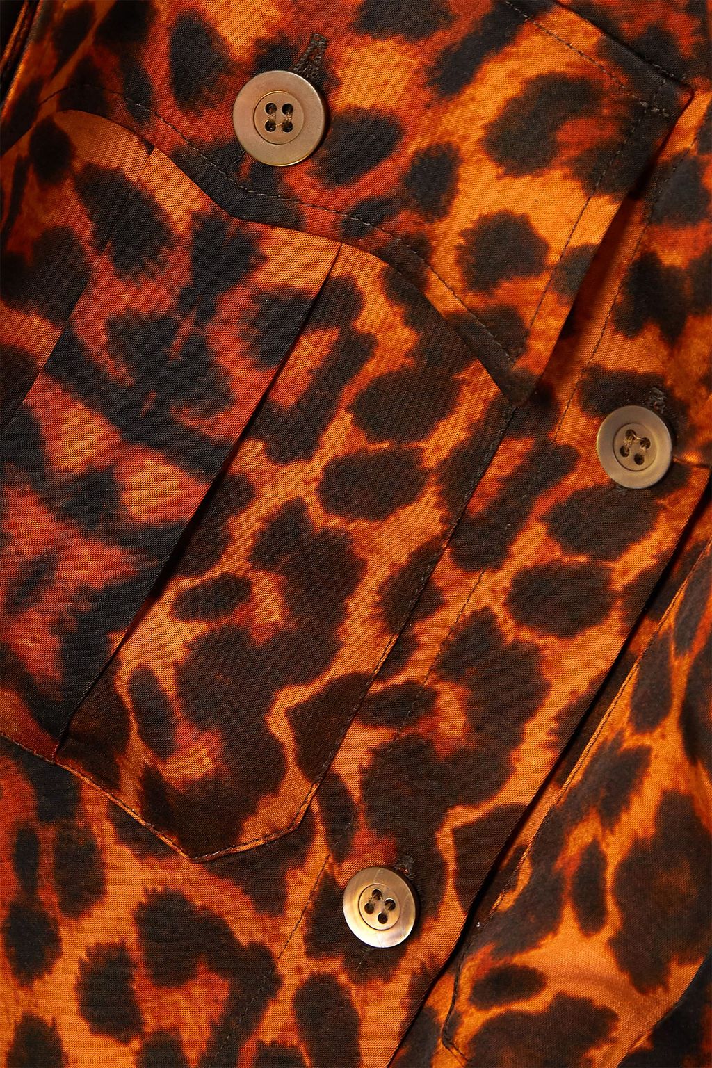 DRIES VAN NOTEN Leopard-print satin blouse