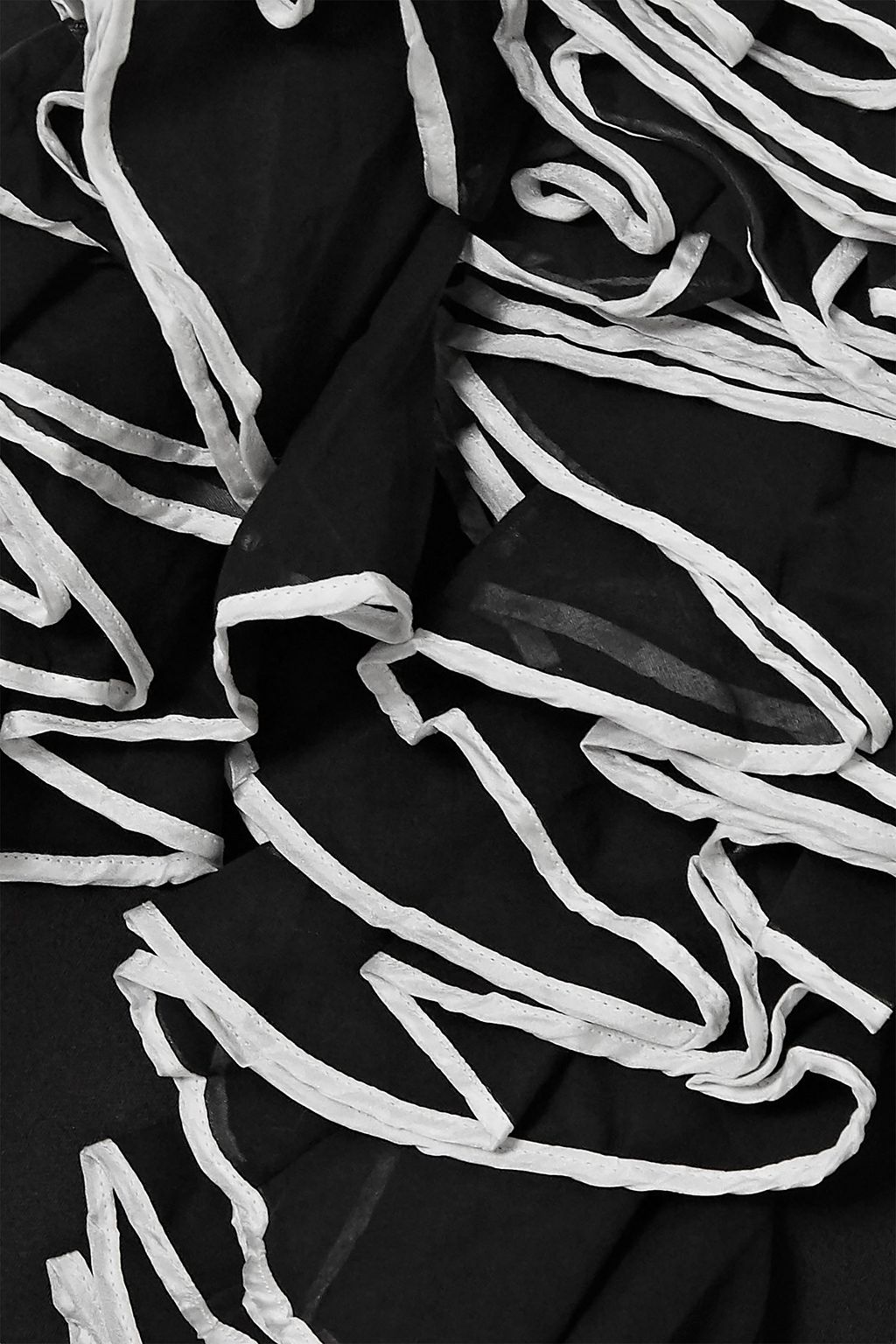DRIES VAN NOTEN Asymmetric ruffled cotton top