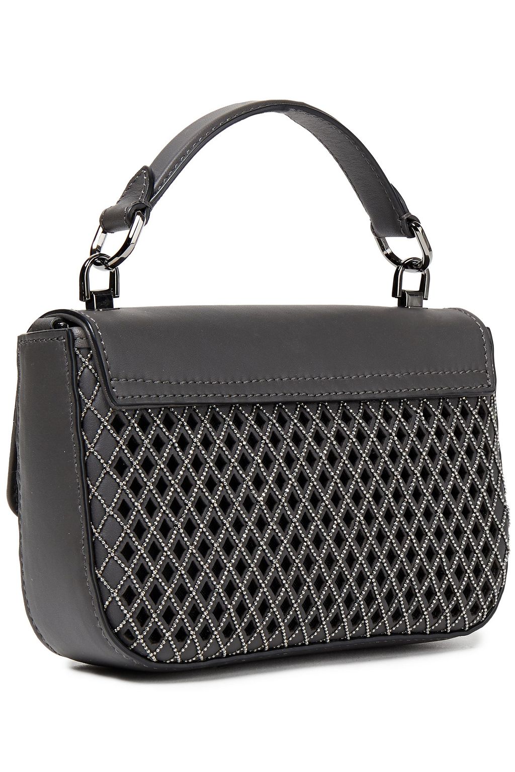 BRUNELLO CUCINELLI Bead-embellished laser-cut leather tote