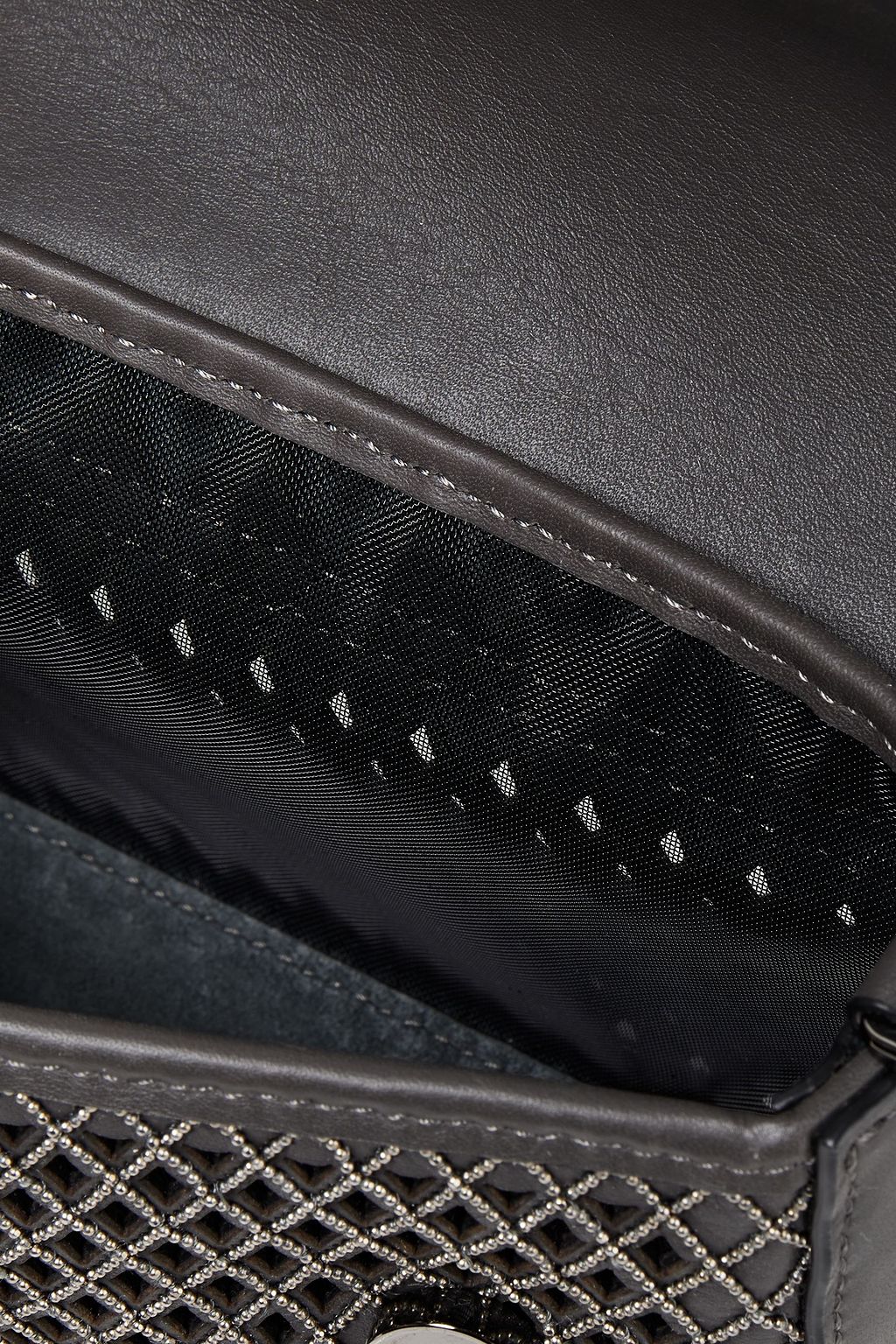 BRUNELLO CUCINELLI Bead-embellished laser-cut leather tote