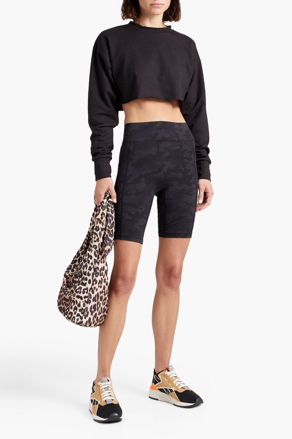 ALL ACCESS Oversized cropped jersey top