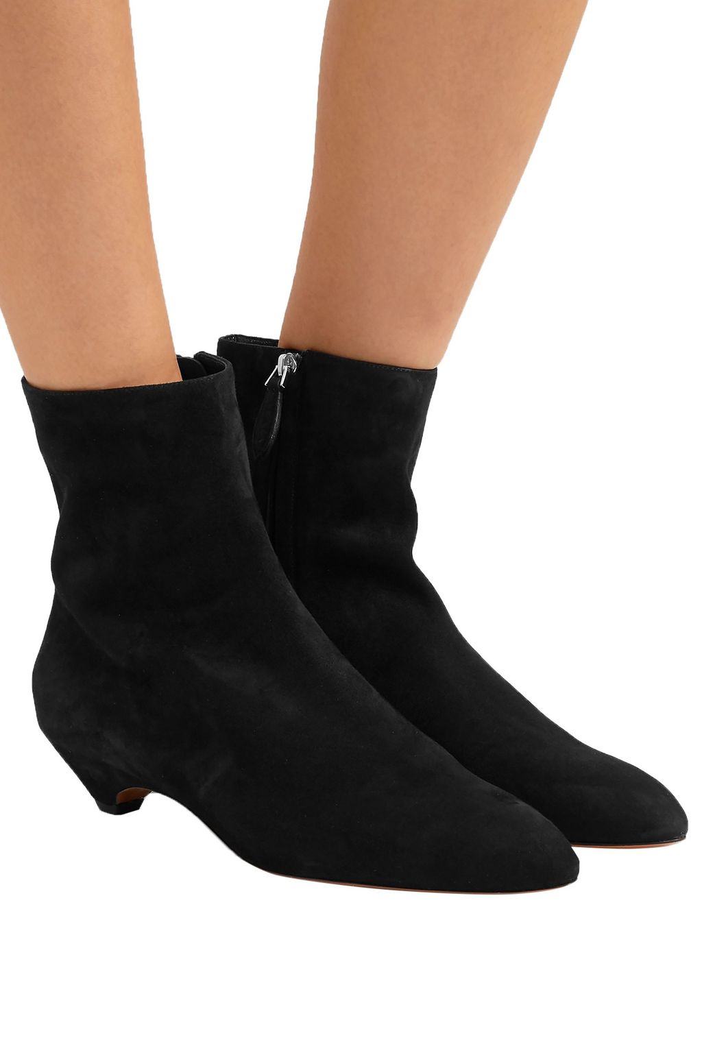 ALAÏA 45 suede ankle boots