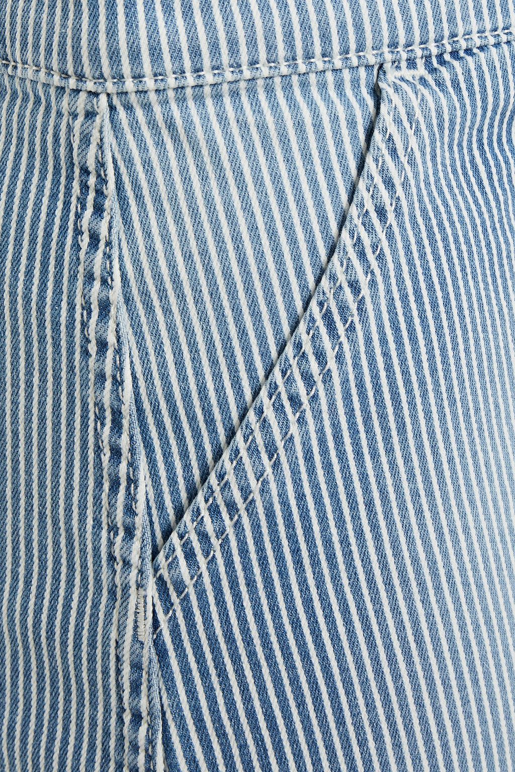 BA&SH Rita striped denim mini skirt