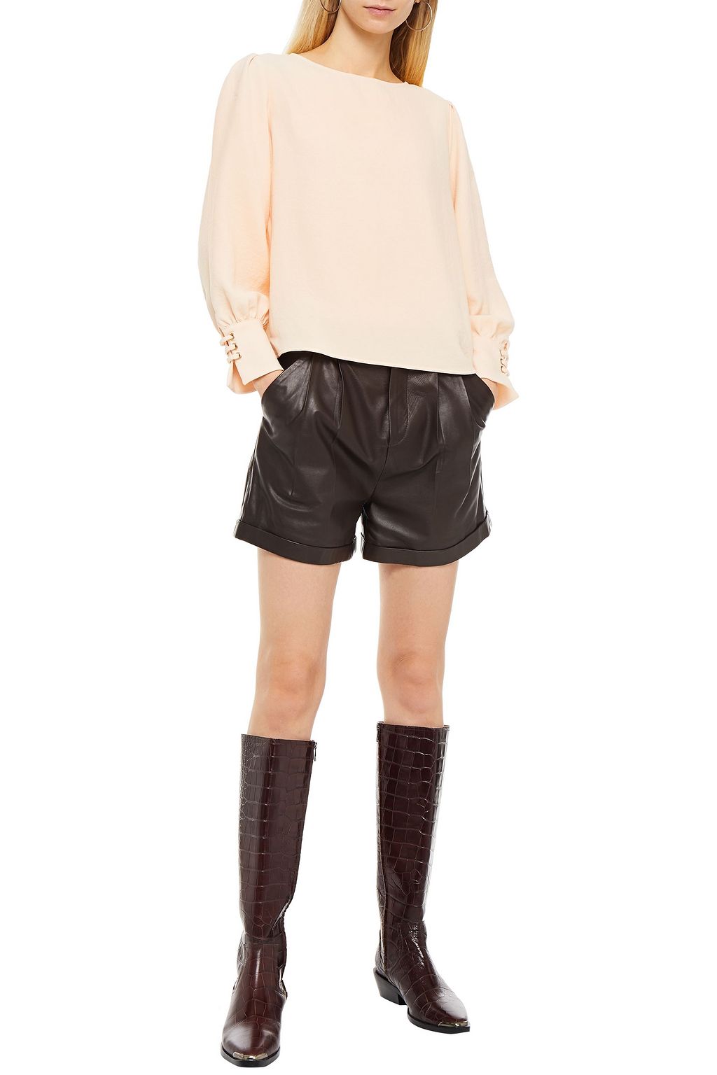 BA&SH Camilla crepe de chine blouse