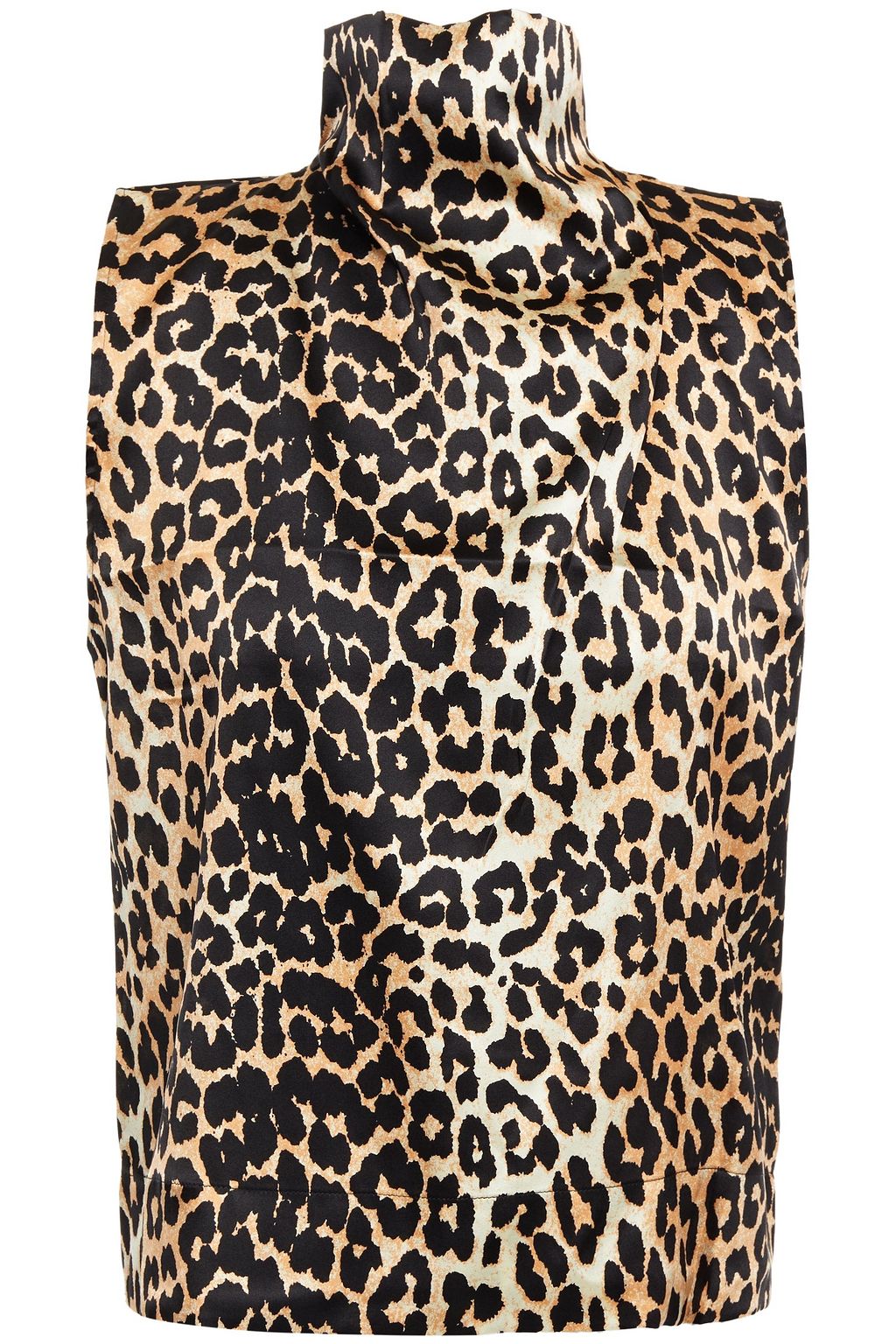 leopard print turtleneck top