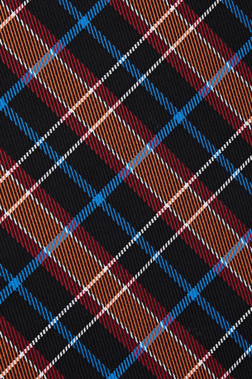 MARNI Checked cotton-blend drill skirt