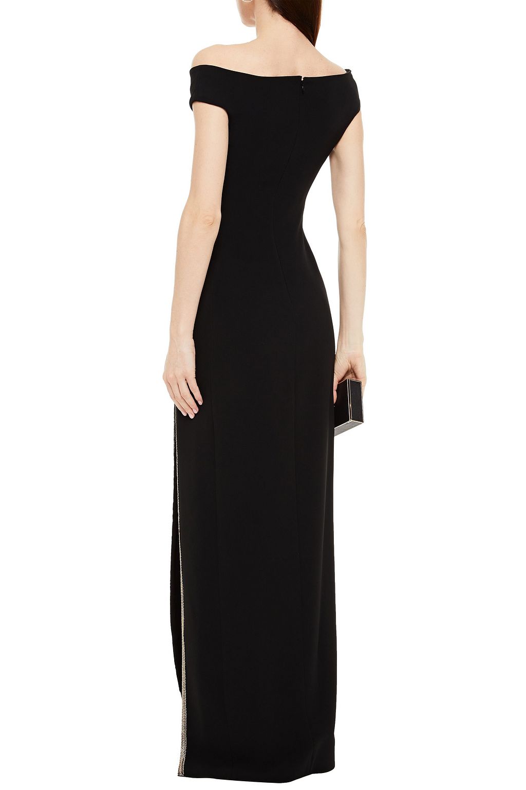 STELLA MCCARTNEY オフショルダー 装飾付き ストレッチクレープ マキシワンピース