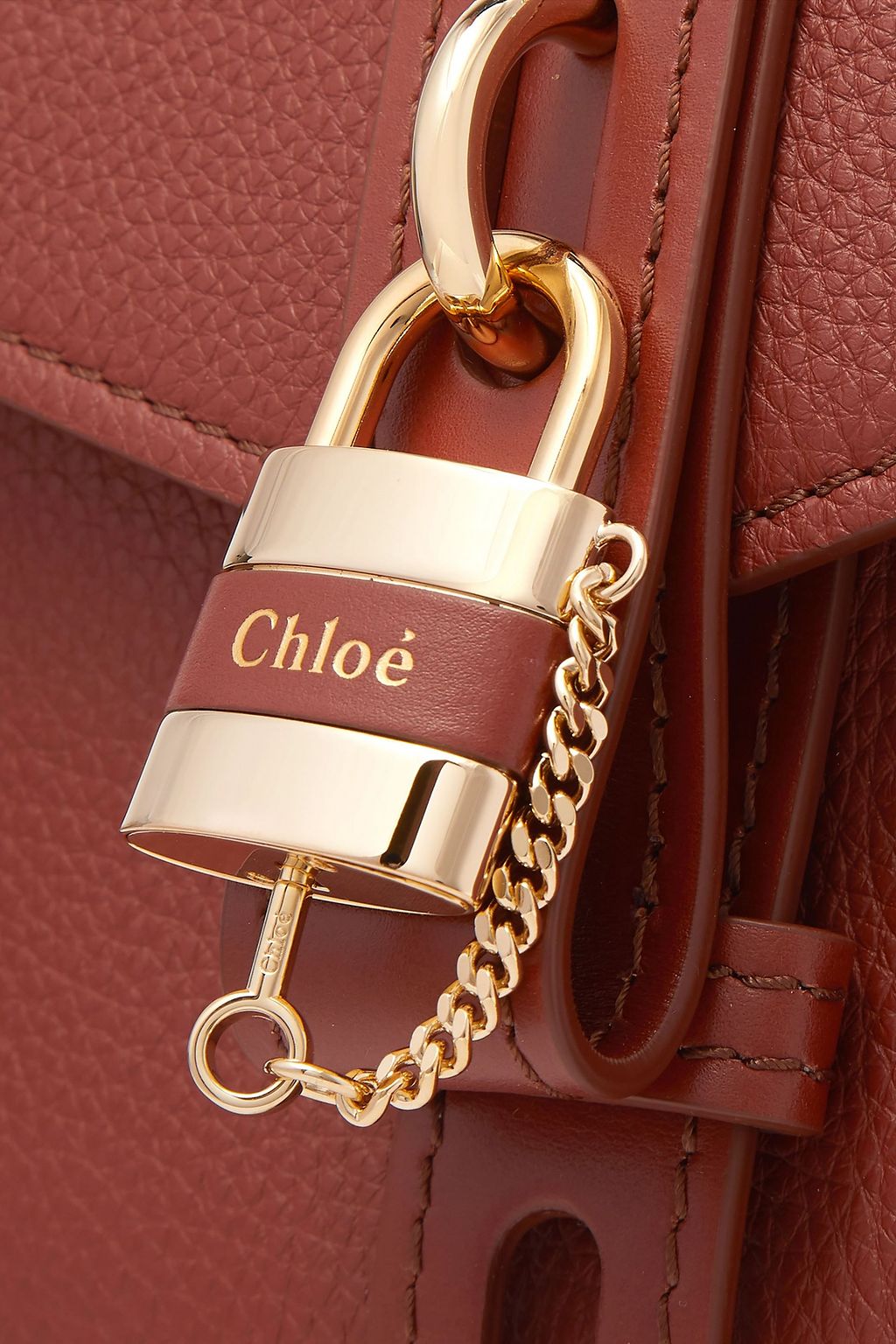 CHLOÉ Aby textured-leather shoulder bag