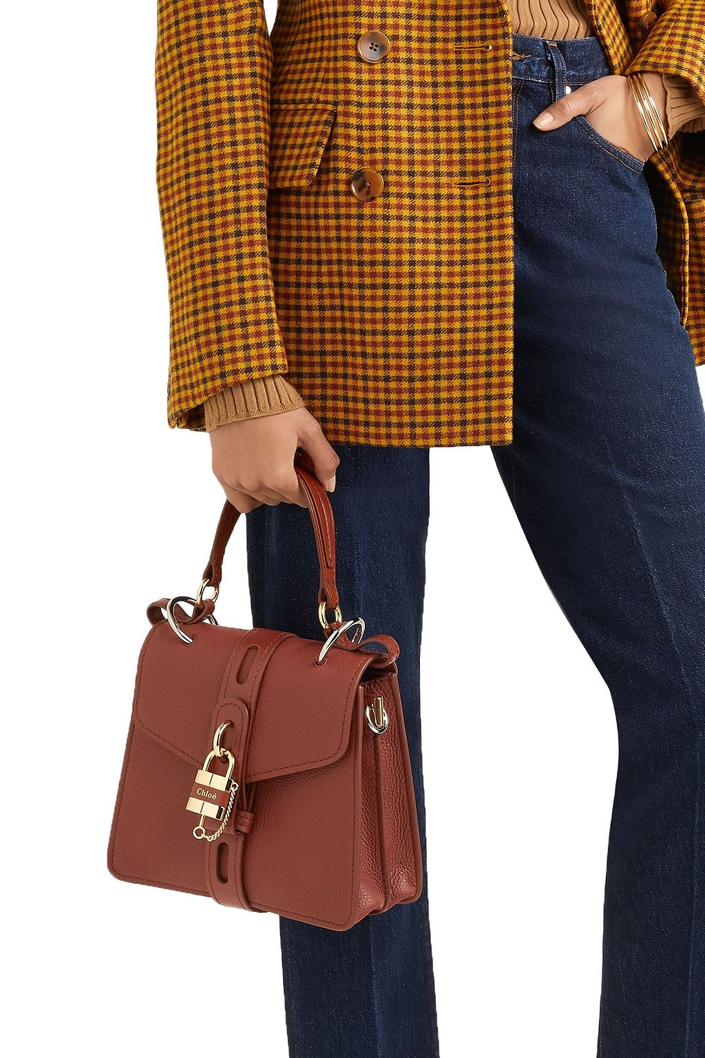 CHLOÉ Aby textured-leather shoulder bag
