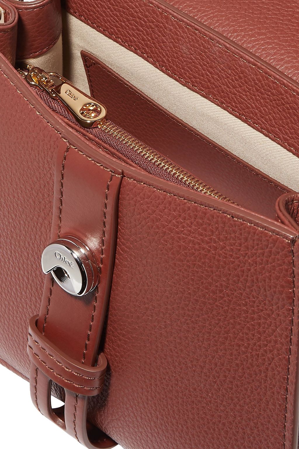CHLOÉ Aby textured-leather shoulder bag