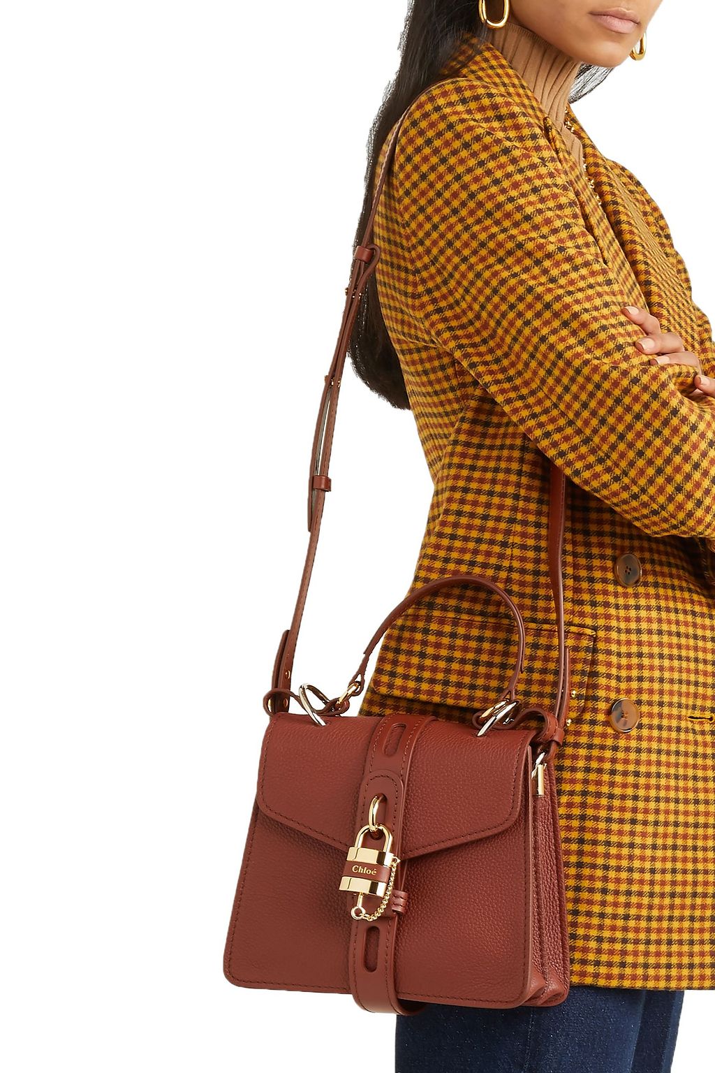 CHLOÉ Aby textured-leather shoulder bag