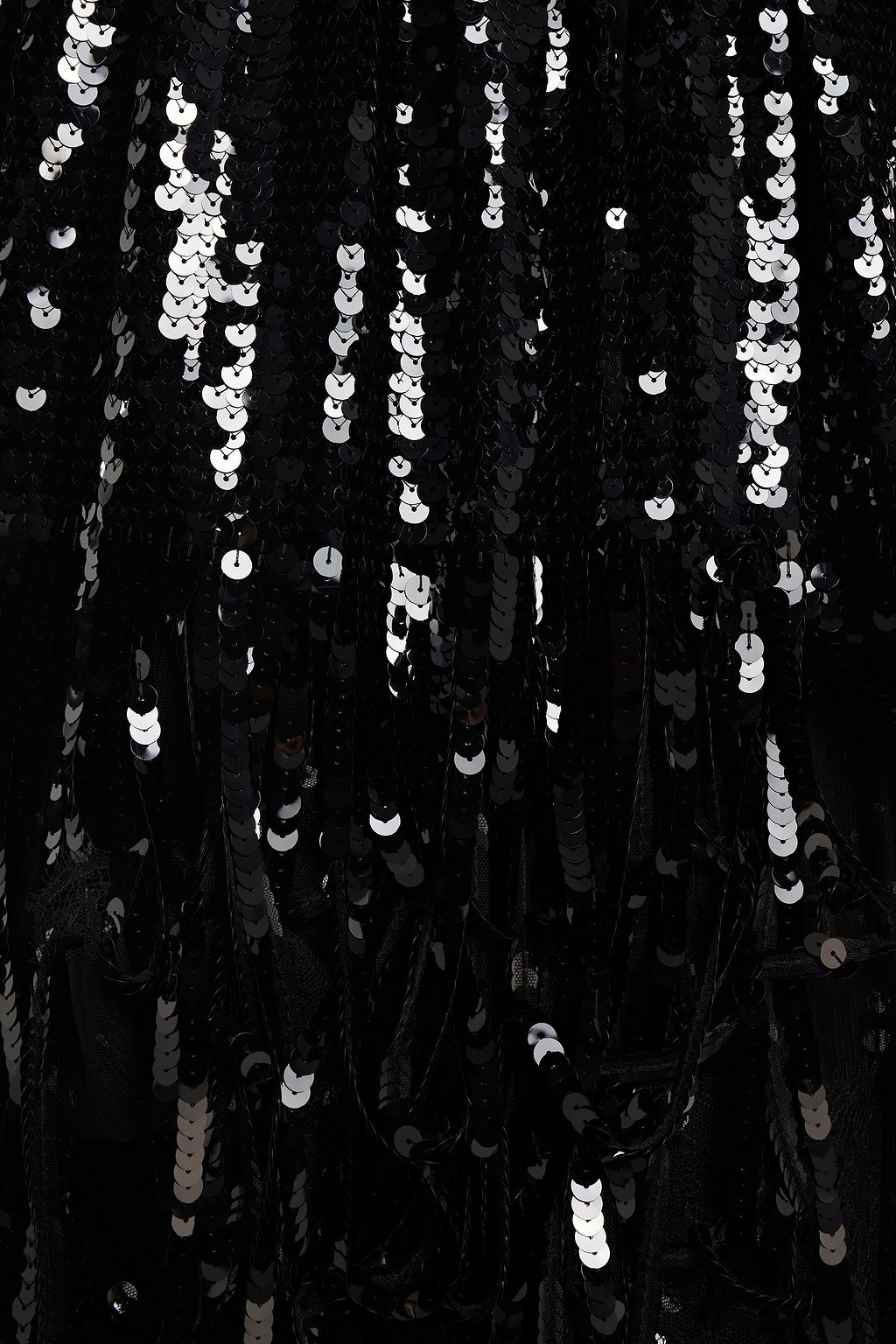DOLCE&GABBANA Gestufte Robe aus Tüll mit Satineinsatz und Pailletten