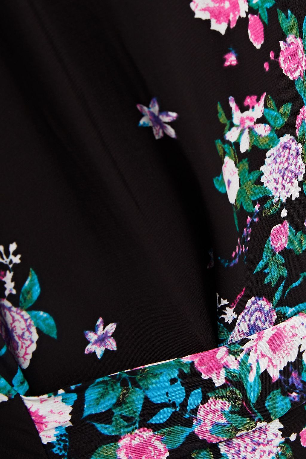 DIANE VON FURSTENBERG Midikleid aus Crêpe de Chine mit floralem Print und Rüschen