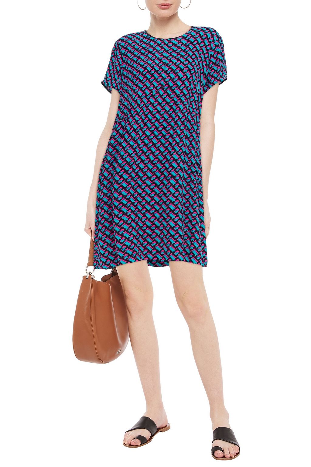 DIANE VON FURSTENBERG Printed crepe mini dress