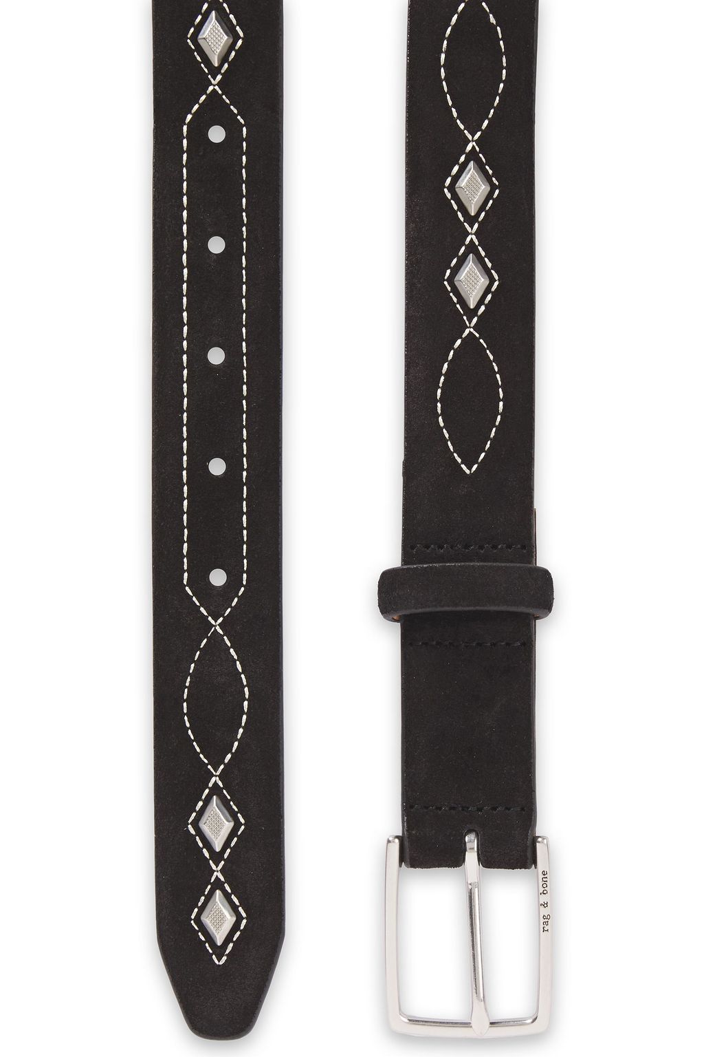 RAG & BONE Embellished suede belt