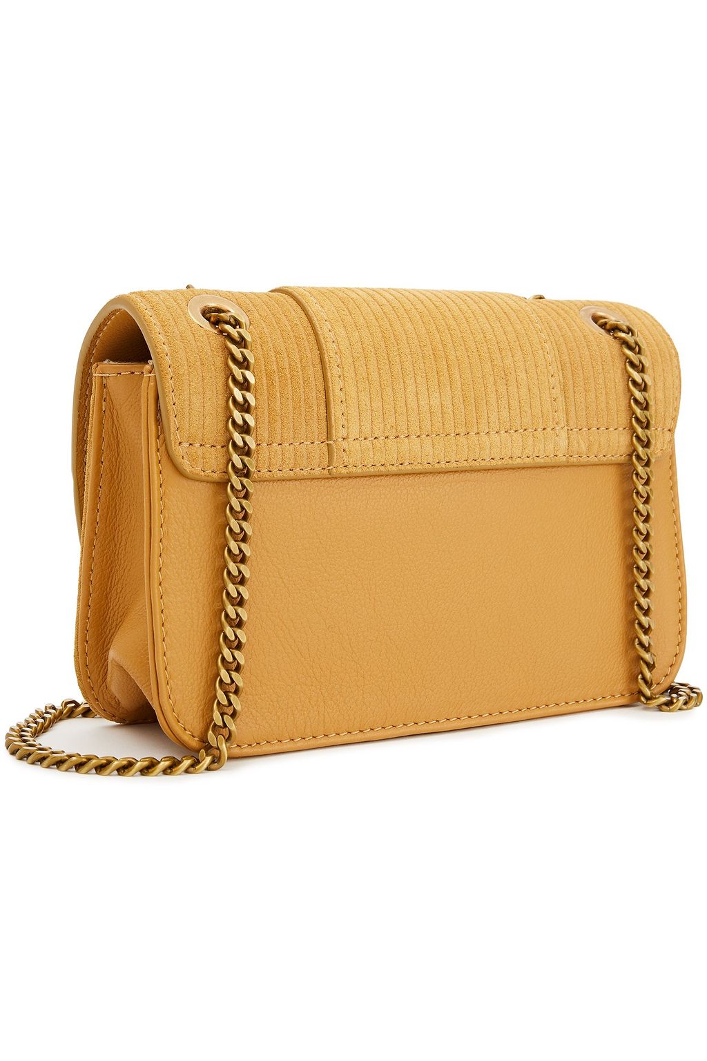 SEE BY CHLOÉ Hopper ribbed suede and leather shoulder bag