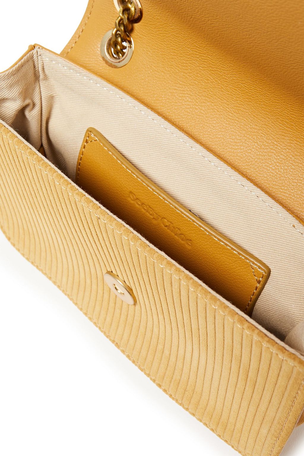 SEE BY CHLOÉ Hopper ribbed suede and leather shoulder bag