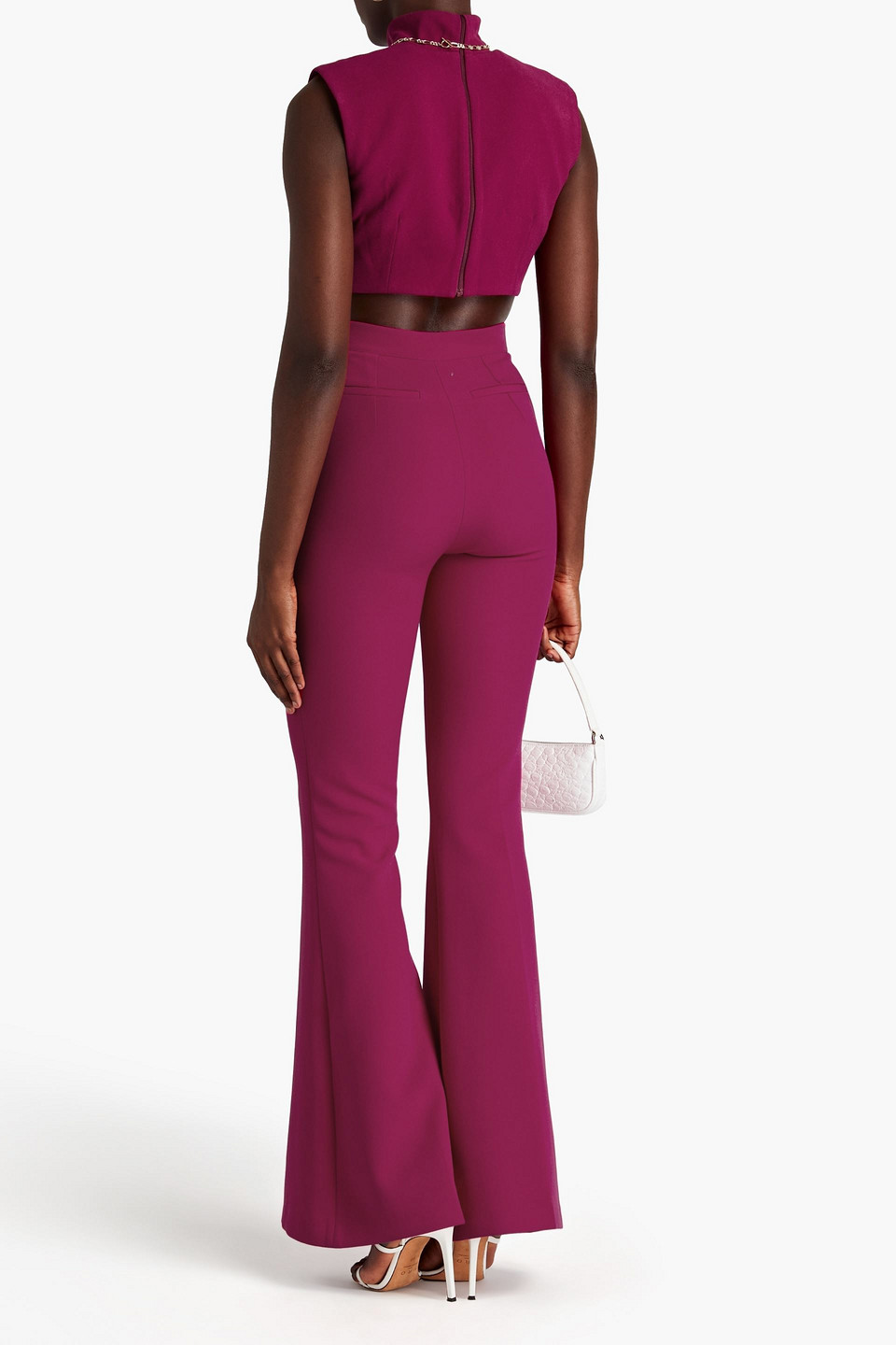  Alex Perry - Blake Cropped Rollkragenoberteil Aus Crêpe - Lila - Uk 10 