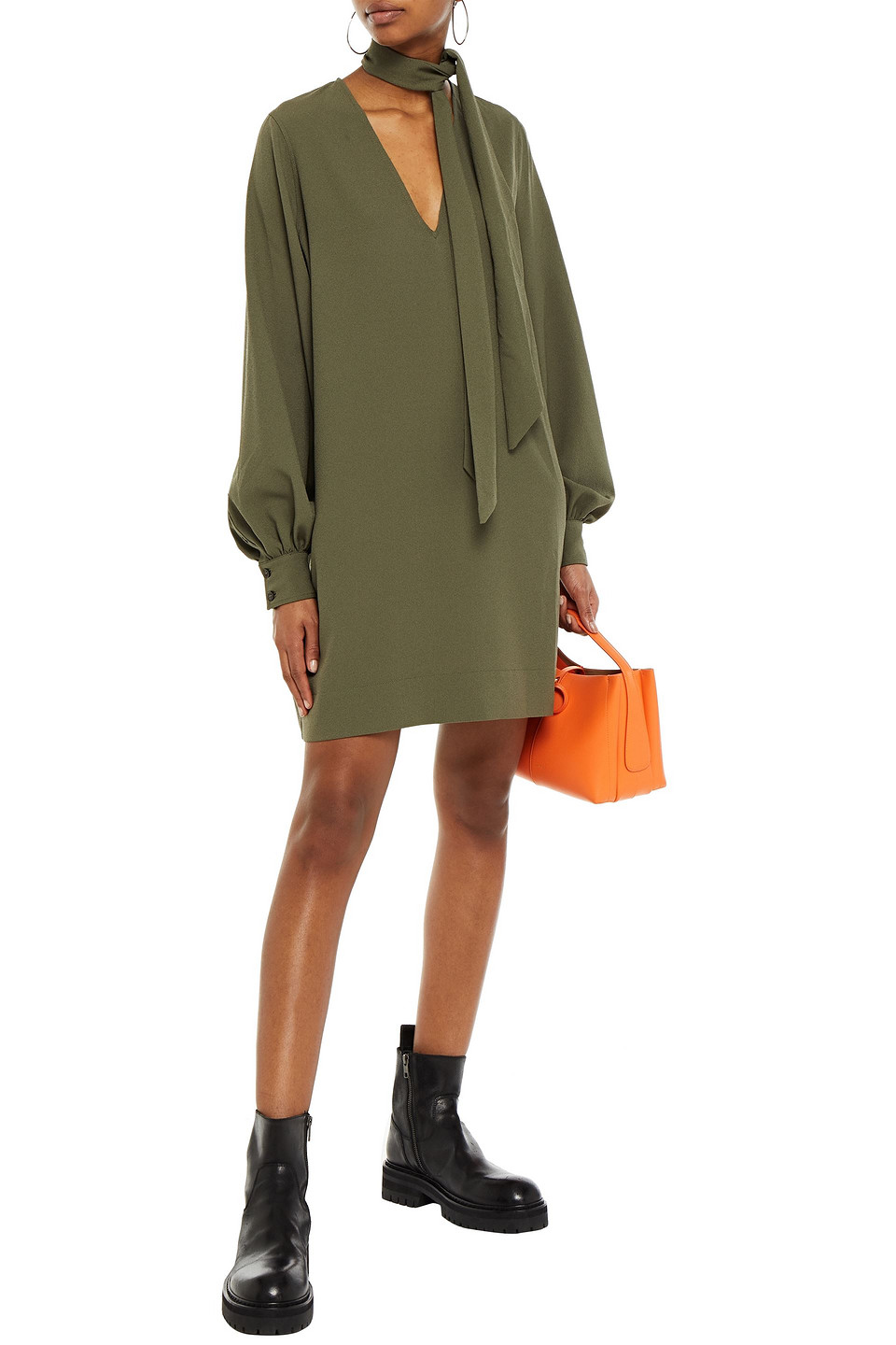 ganni crepe dress