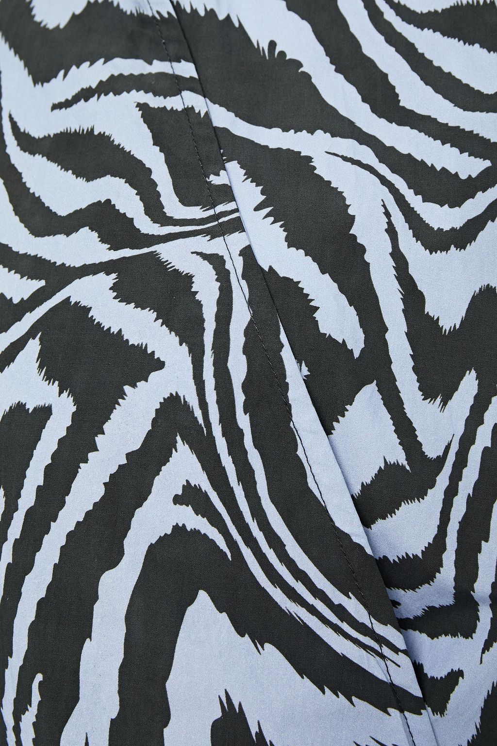 GANNI Tiger-print cotton-poplin shirt