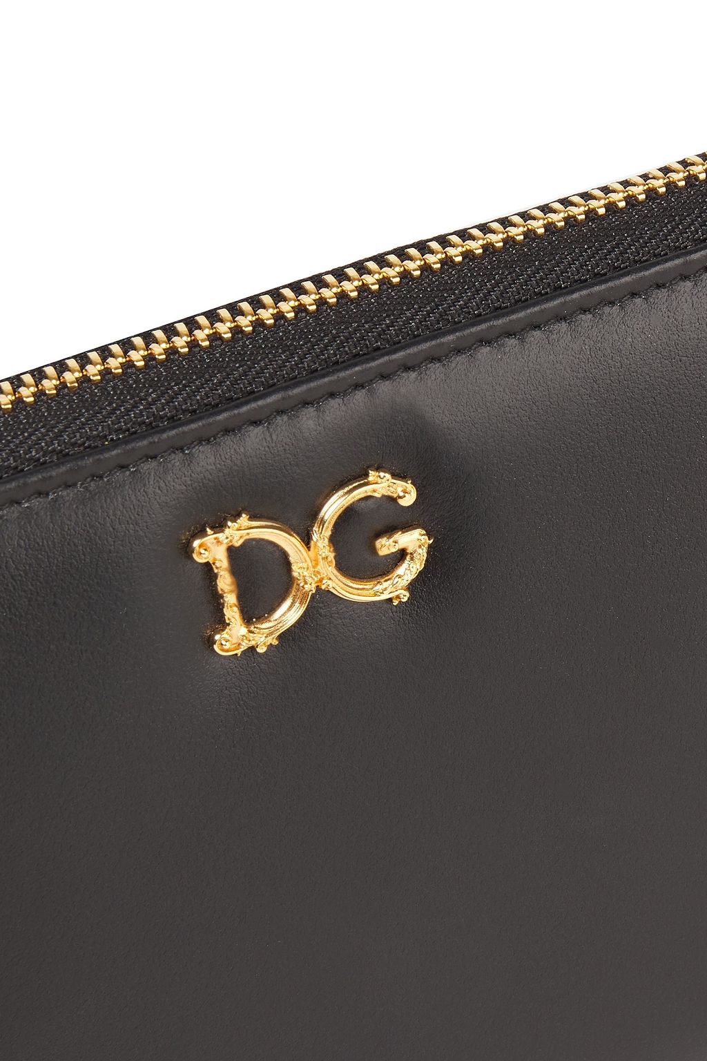 DOLCE&GABBANA Logo-appliquéd leather wallet