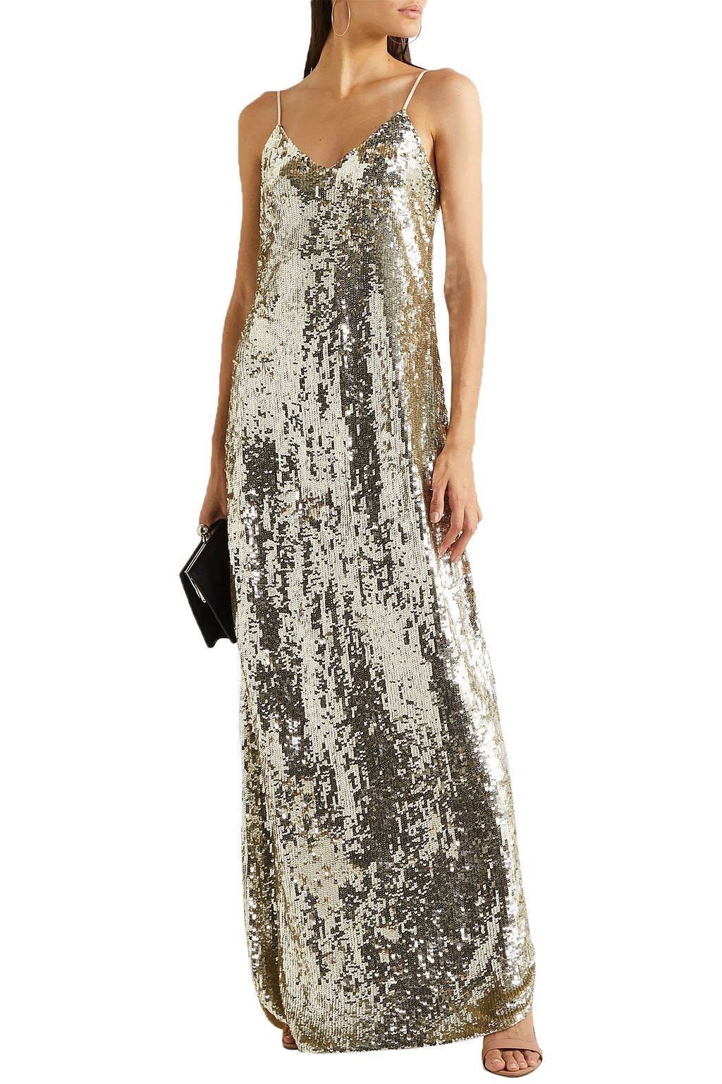 NILI LOTAN Sequined chiffon gown