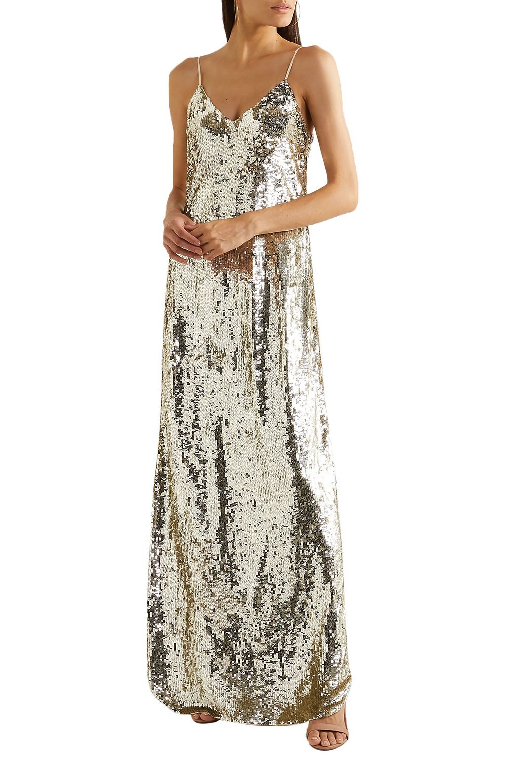 NILI LOTAN Sequined chiffon gown