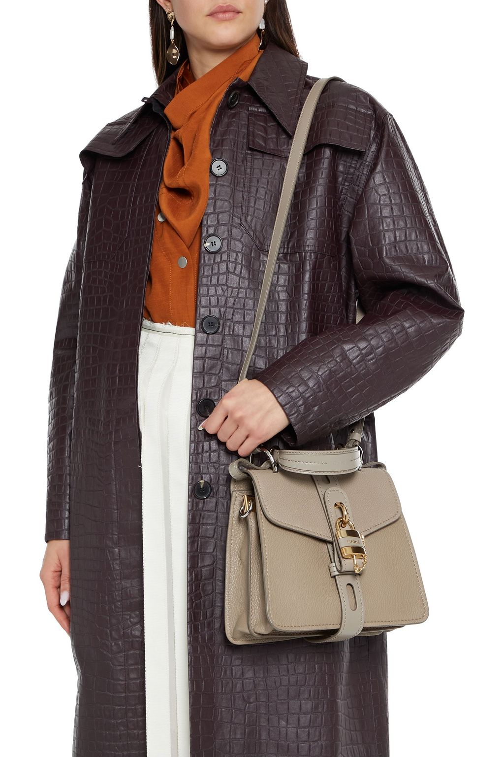 CHLOÉ Aby textured-leather shoulder bag
