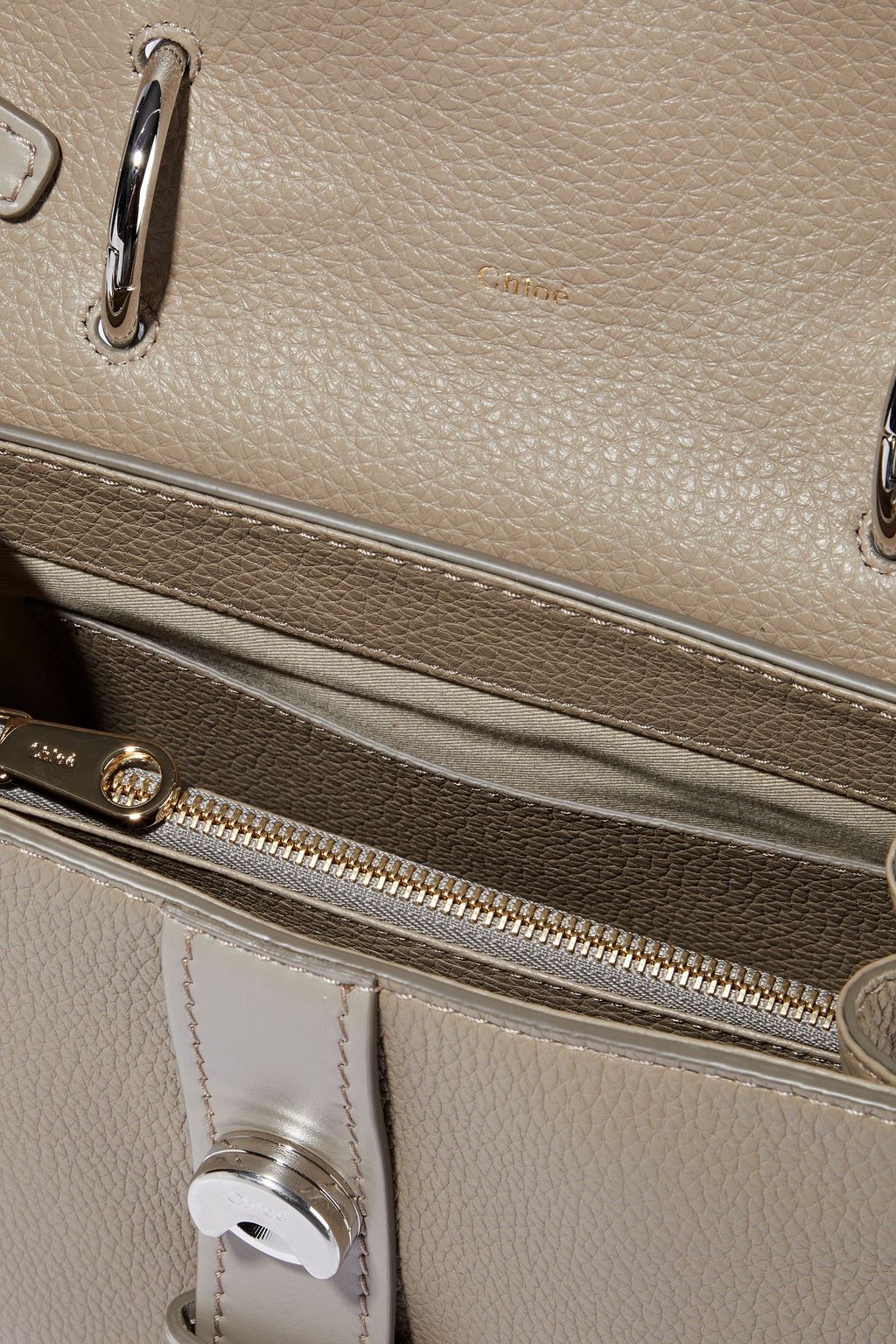 CHLOÉ Aby textured-leather shoulder bag